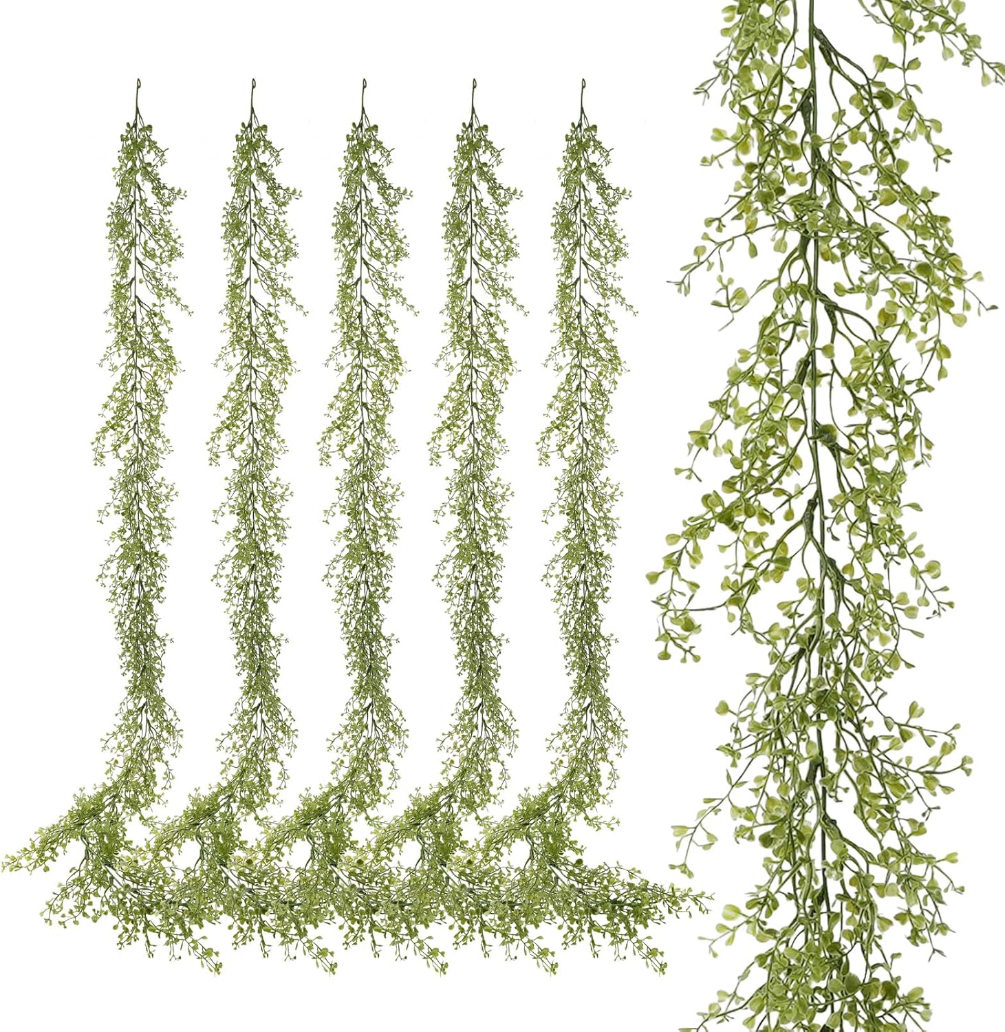 6 Pack 557ft Artificial Greenery Garland for Home Decor