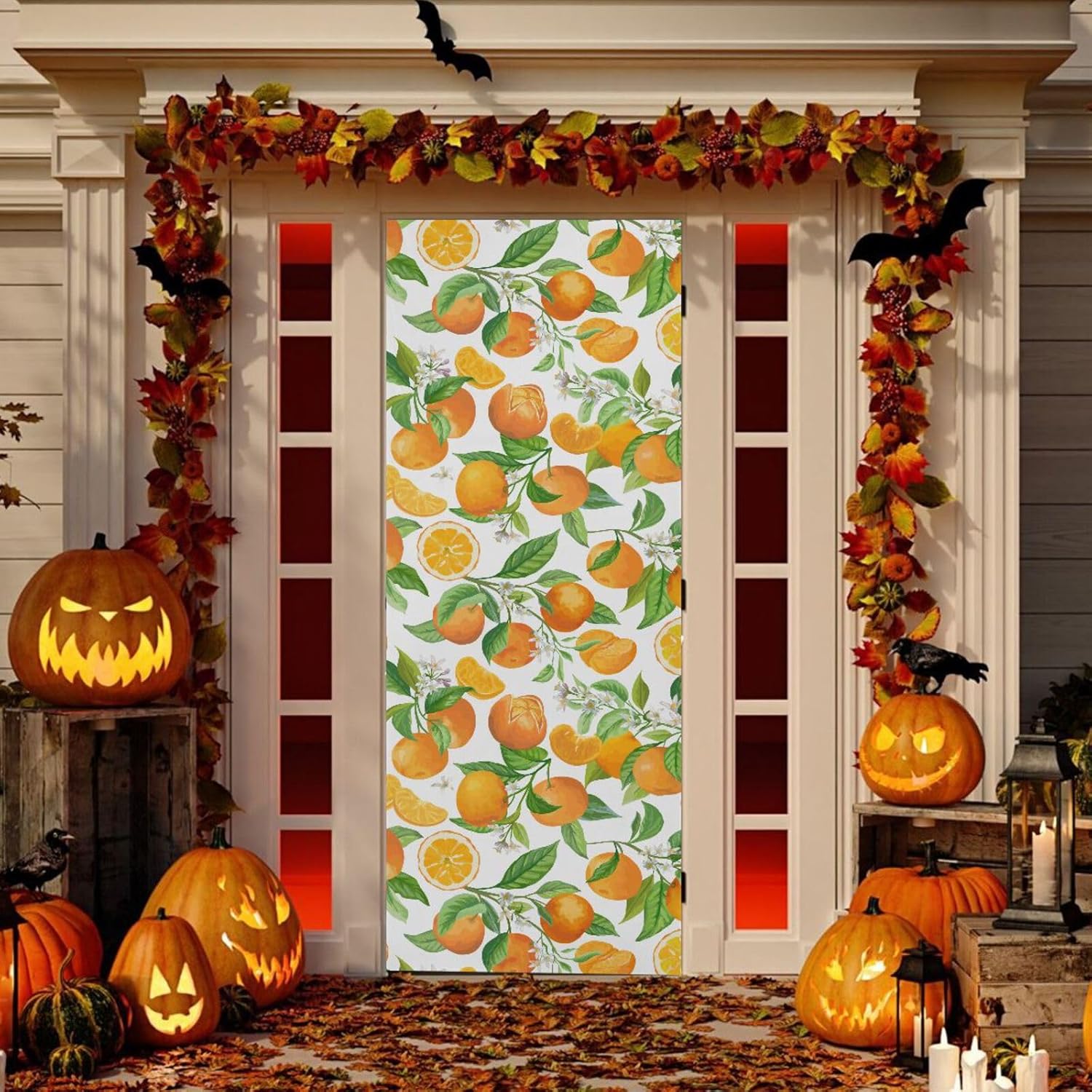 Susiyo Christmas Door Cover Stretch Fabric Decor
