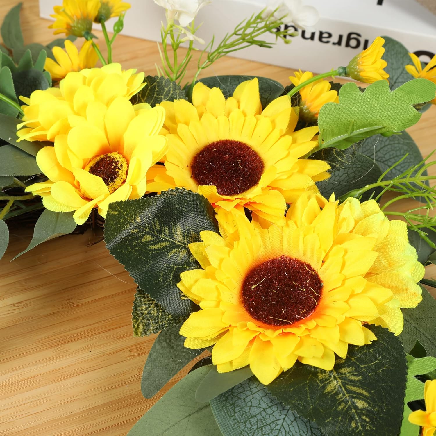 HW 2pcs Artificial Wedding Arch Flowers with Sunflower