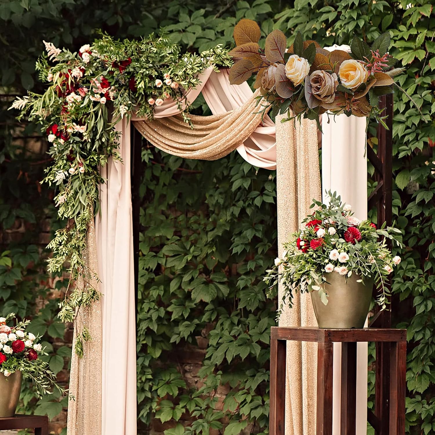Firlar Artificial Flowers Wedding Chair Decor