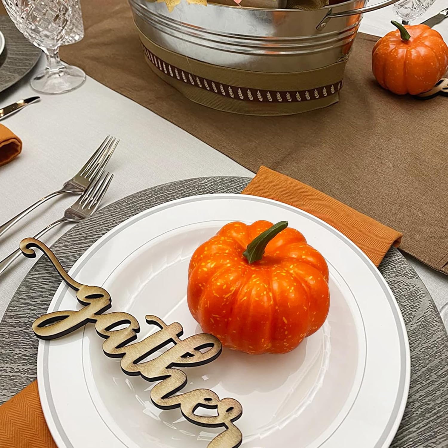 5Pcs Mini Artificial Pumpkins for Fall Decor