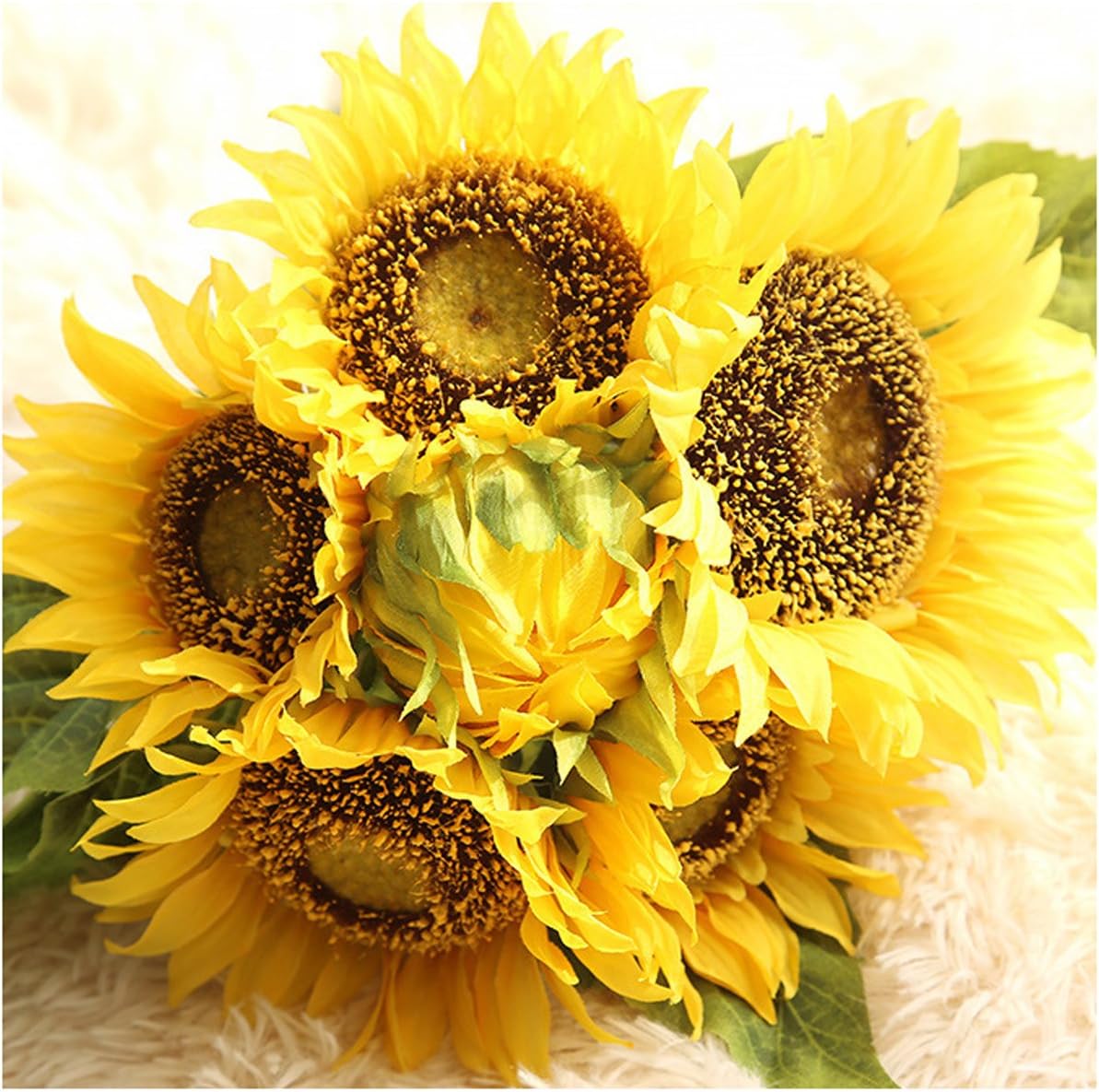 Bringsine Artificial Sunflower Bouquet for Home Wedding Decor