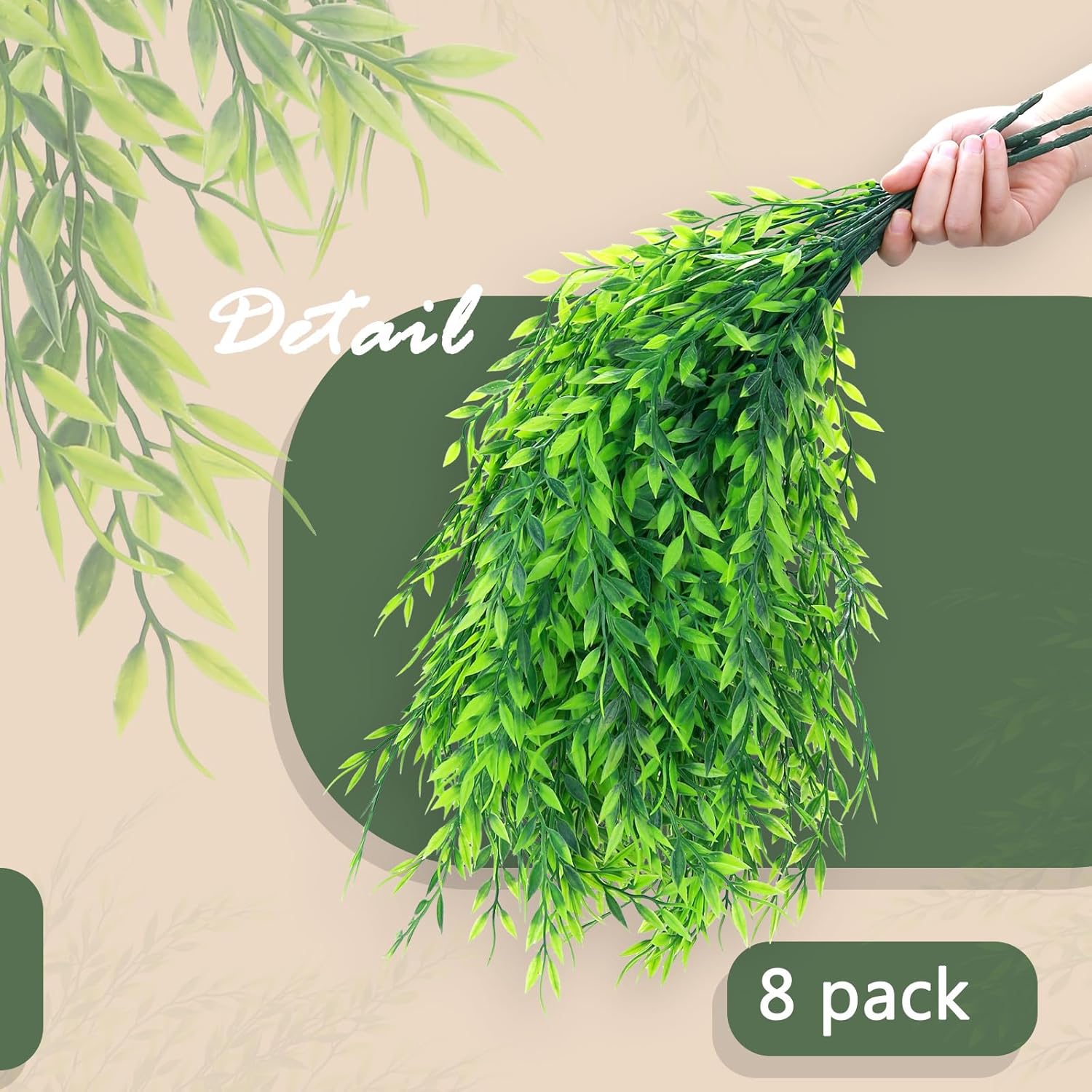 Summer Flower 8Pack Artificial Weeping Willow Plants