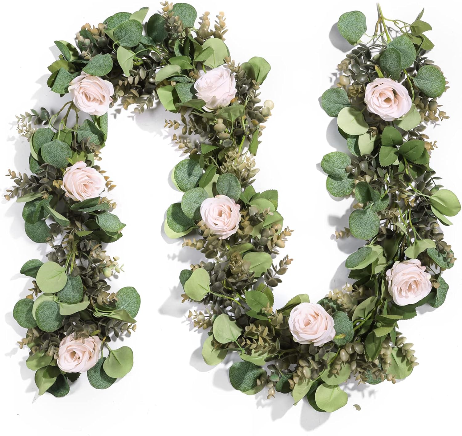 Miracliy Eucalyptus Garland with Flowers 65ft