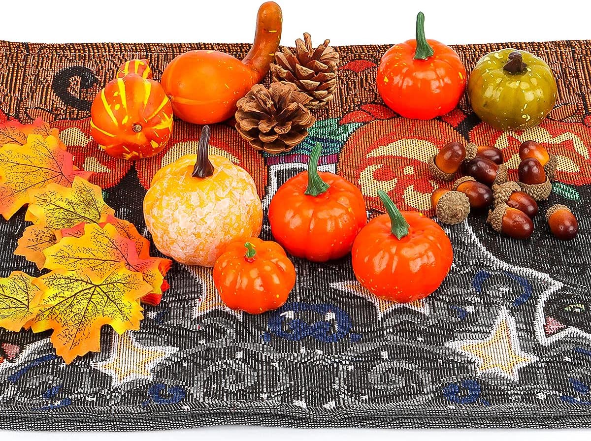 50 Piece Halloween Artificial Pumpkin Decor Set