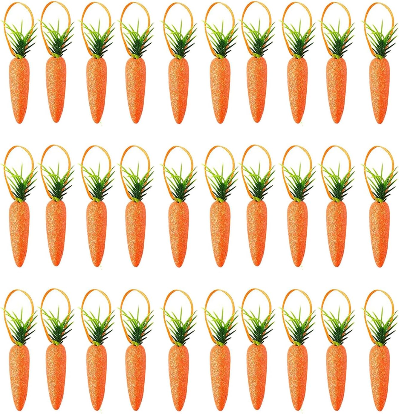 15 30pcs Artificial Carrot Decorations for Easter Party