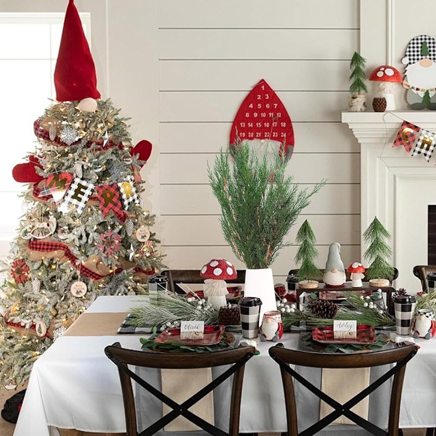 Preserved Real Pine Leaves Branches 17 for Christmas Decor