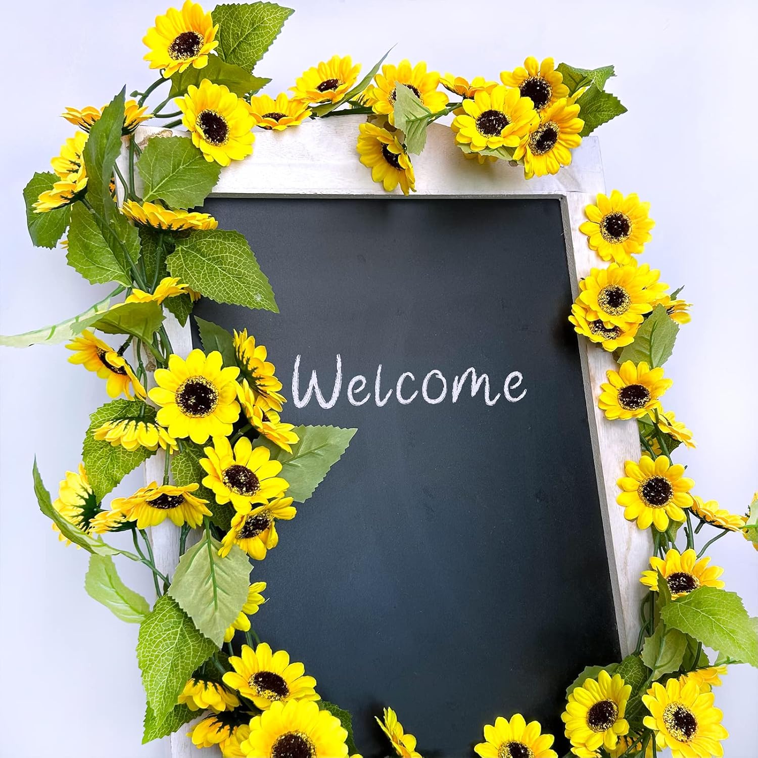 Winlyn 2 Pcs 59 Ft Artificial Sunflower Garland