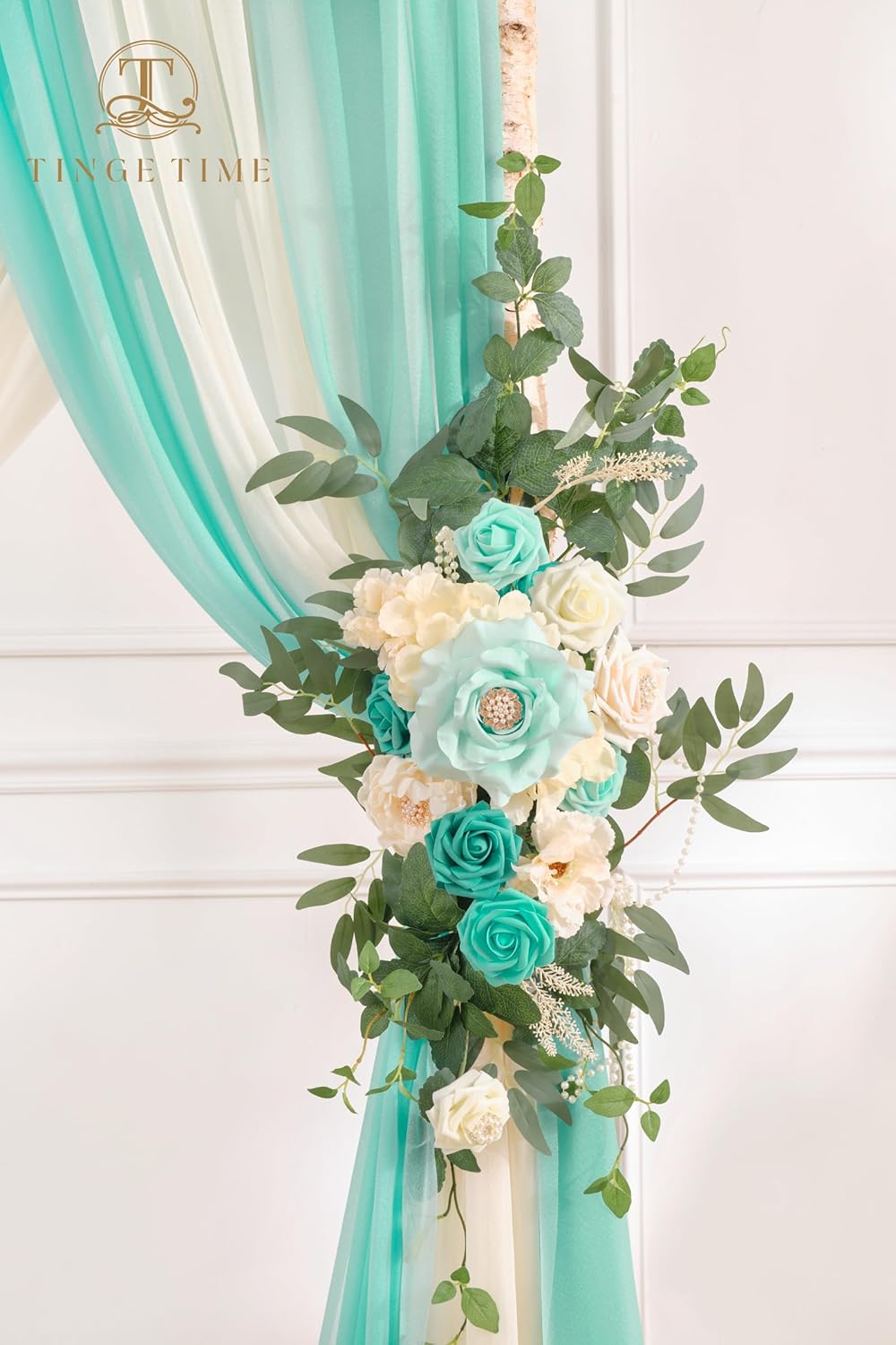 TINGE TIME Artificial Wedding Arch Flowers Kit