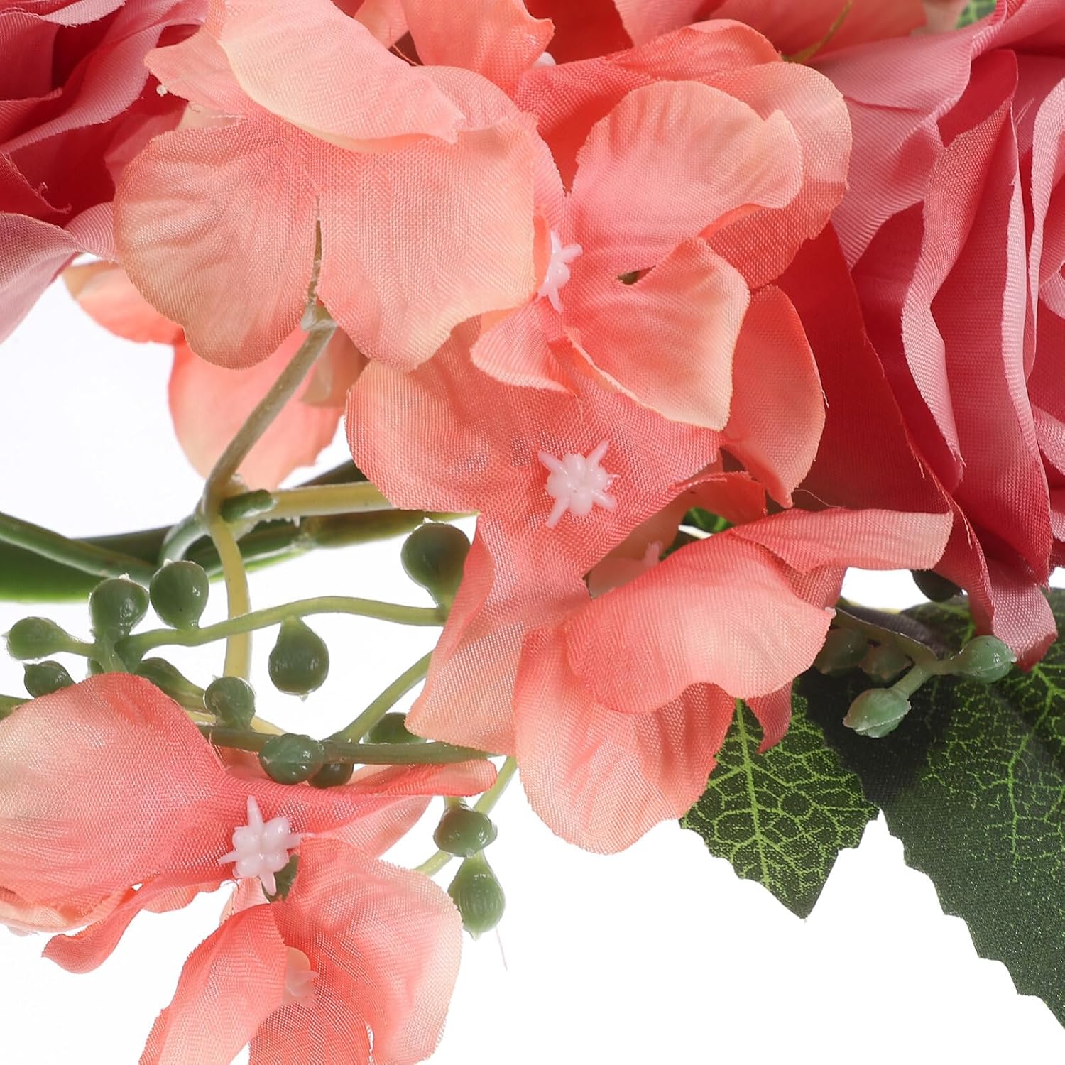 PRETYZOOM 3PCS Artificial Rose Candle Wreaths