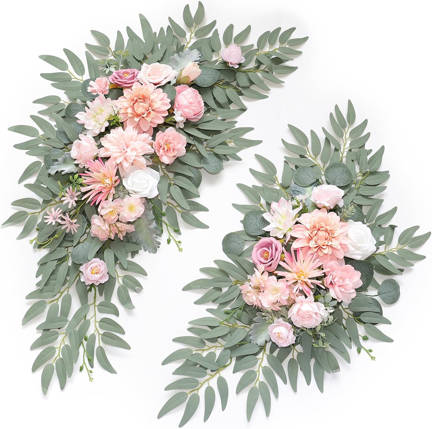 Artificial Wedding Arch Flowers Kit Romantic Pink