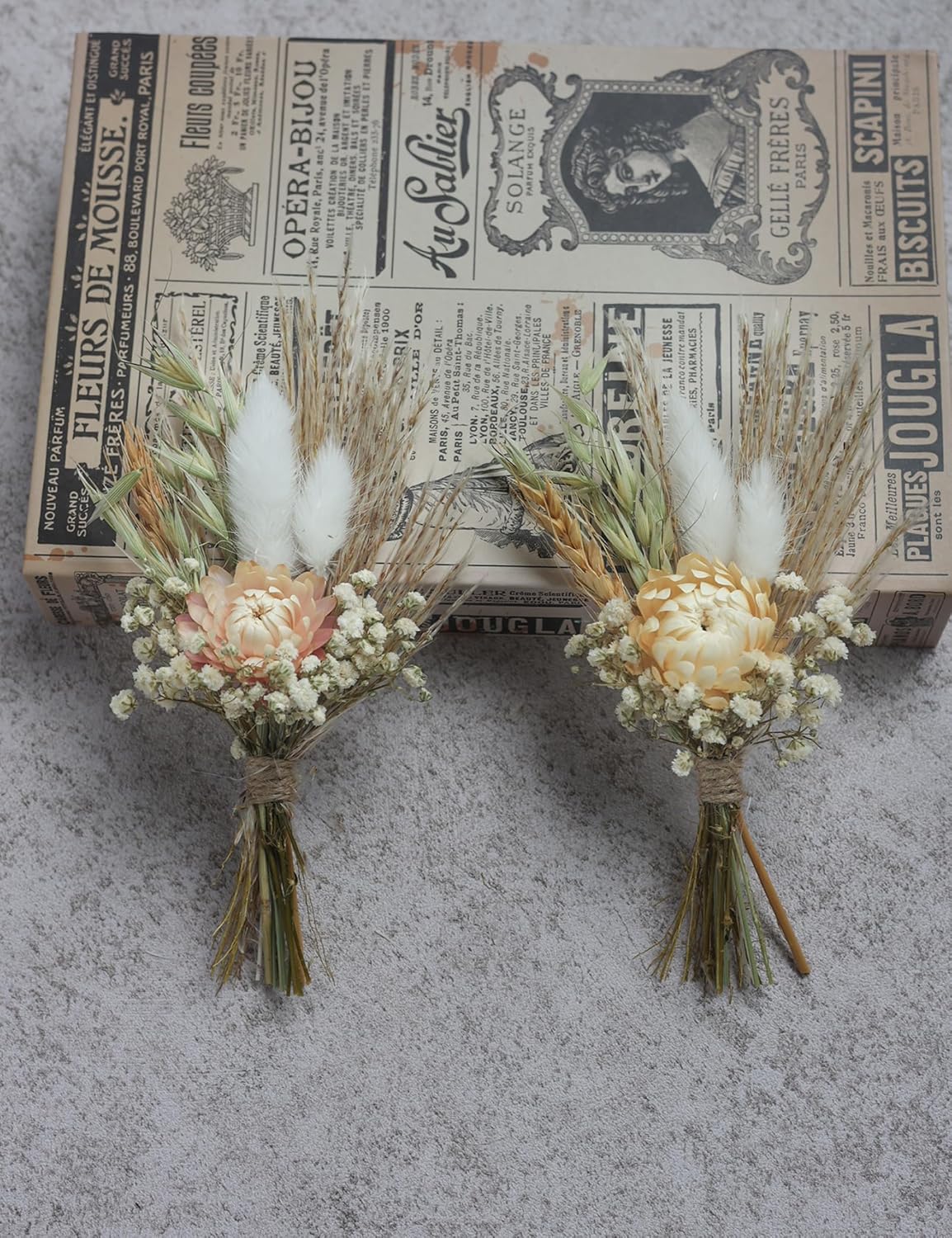 Mini Dried Flower Bouquets for Wedding Decorations
