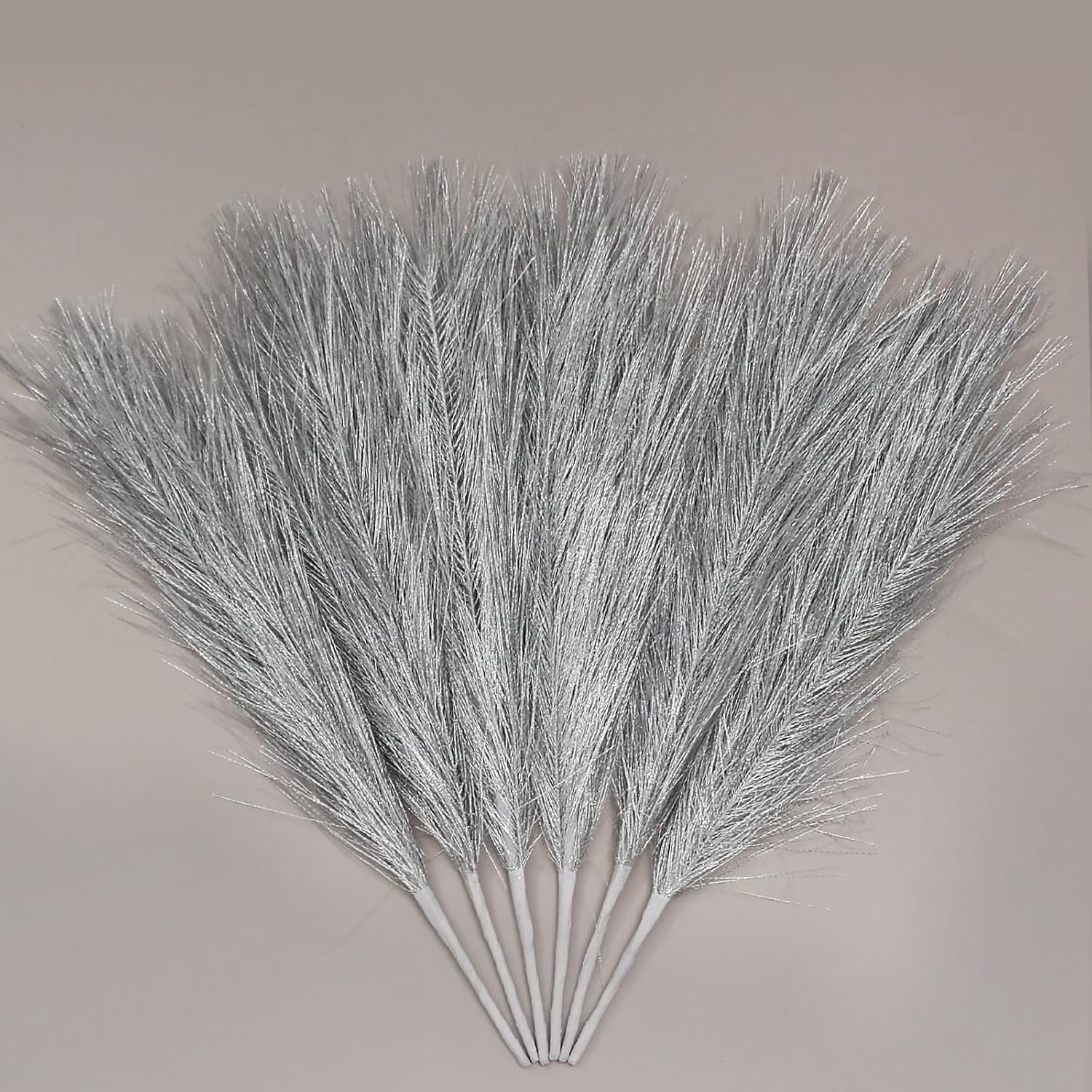 ZIFTY Silver Pampas Grass 6-Pc Artificial Decor