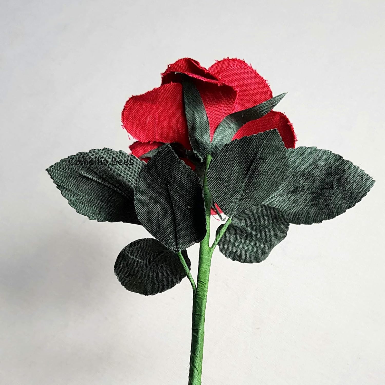 Cotton Linen Handmade Red Rose for Wedding Anniversary