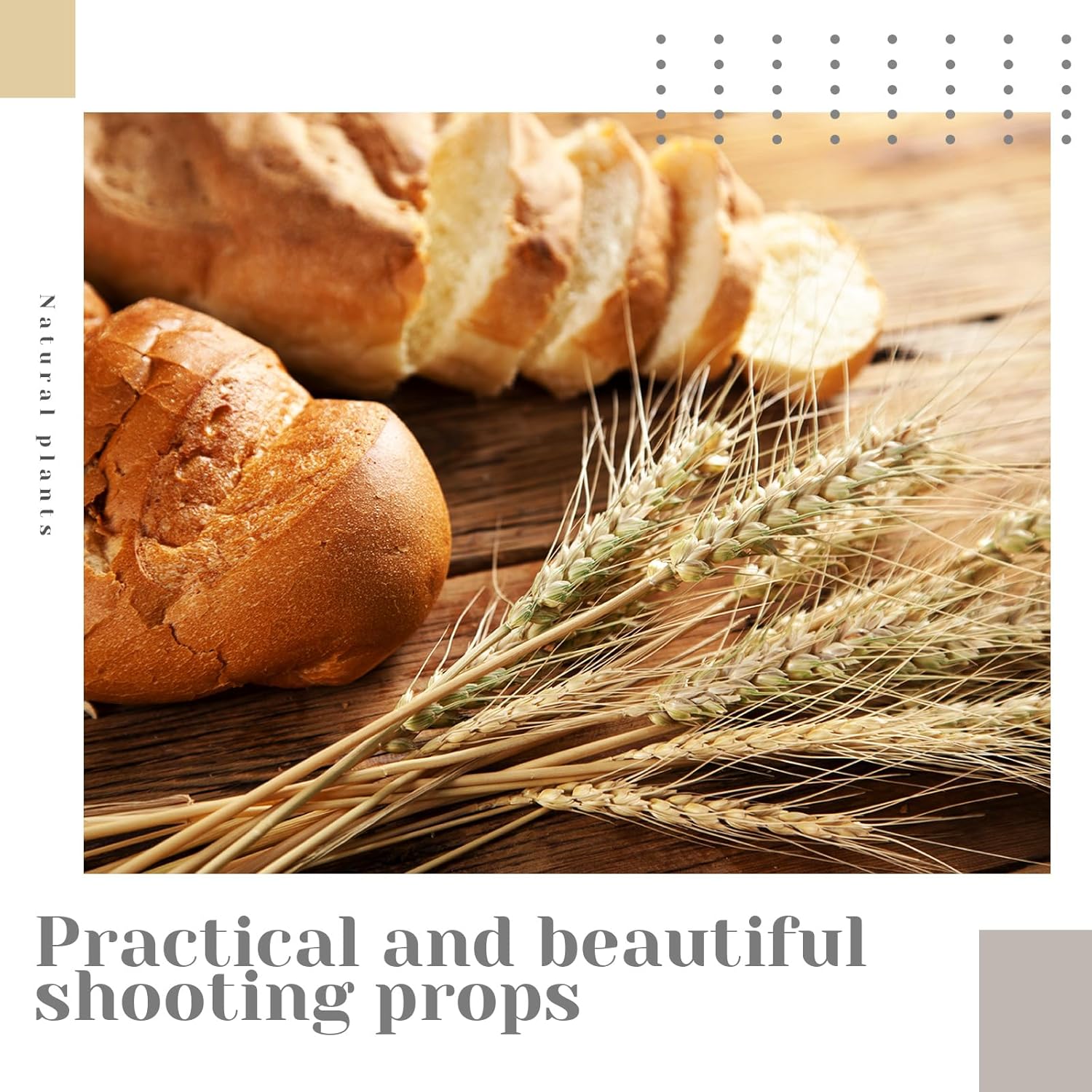 Geosar 600 Stems Dried Wheat Stalks Decor Bundle