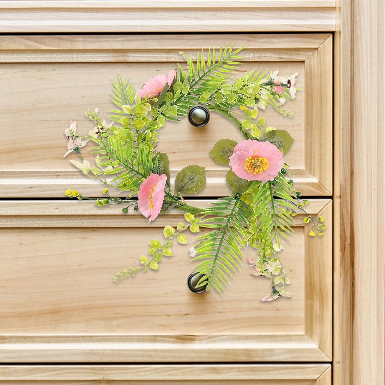 MAGICLULU Artificial Flower Wreath for Candles