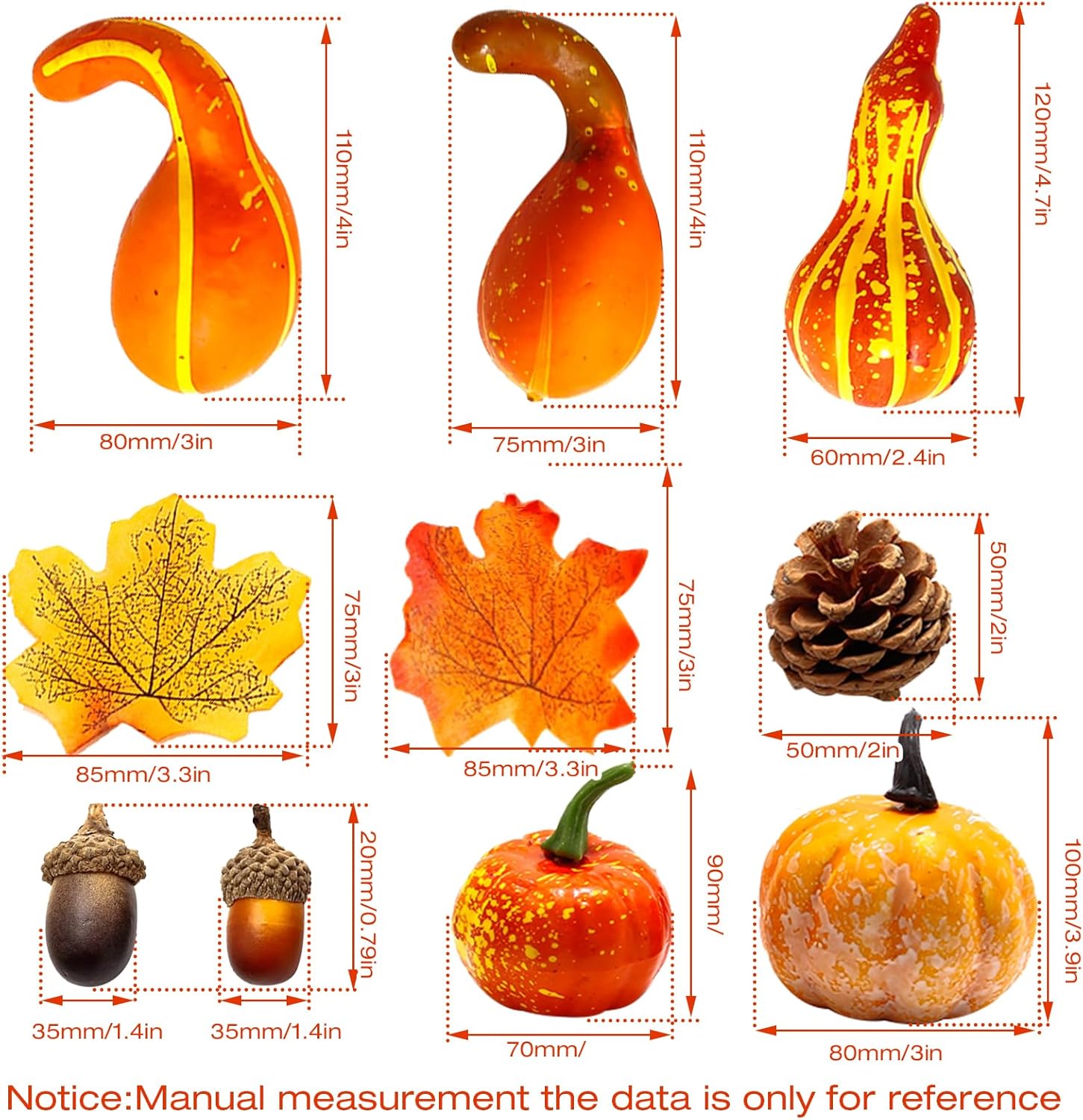 166Pcs Fall Thanksgiving Decor Set