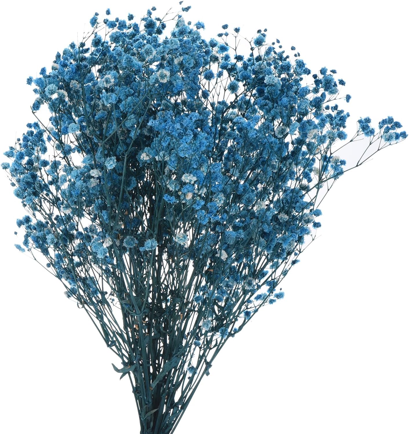 MECCANIXITY Artificial Dried Babys Breath Flowers 17 Inch Blue 3 Pcs