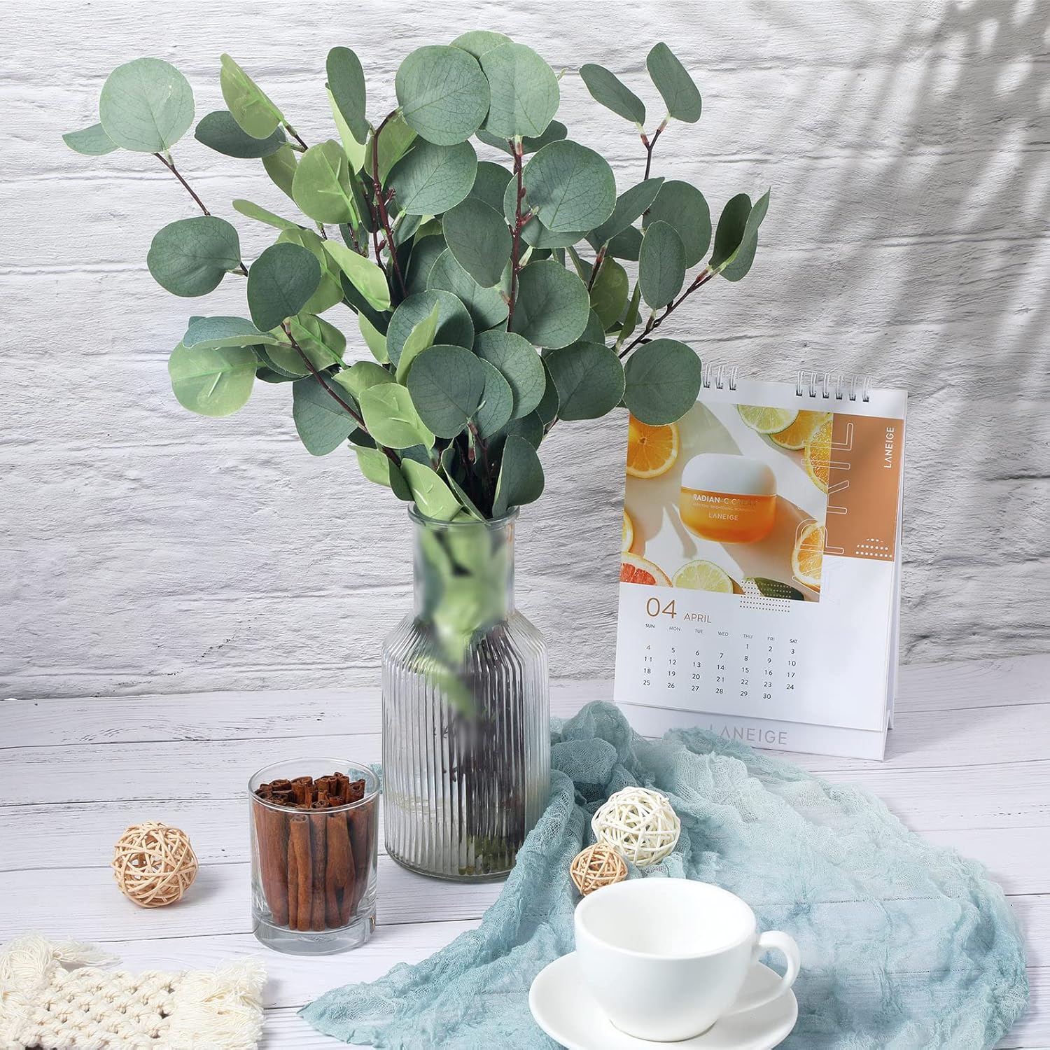20 Pcs Artificial Eucalyptus Stems for Decor