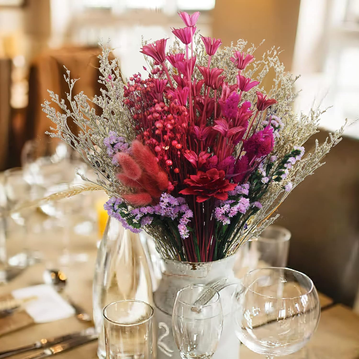 CISDUEO Dried Flower Bouquet for Wedding and Home Decor