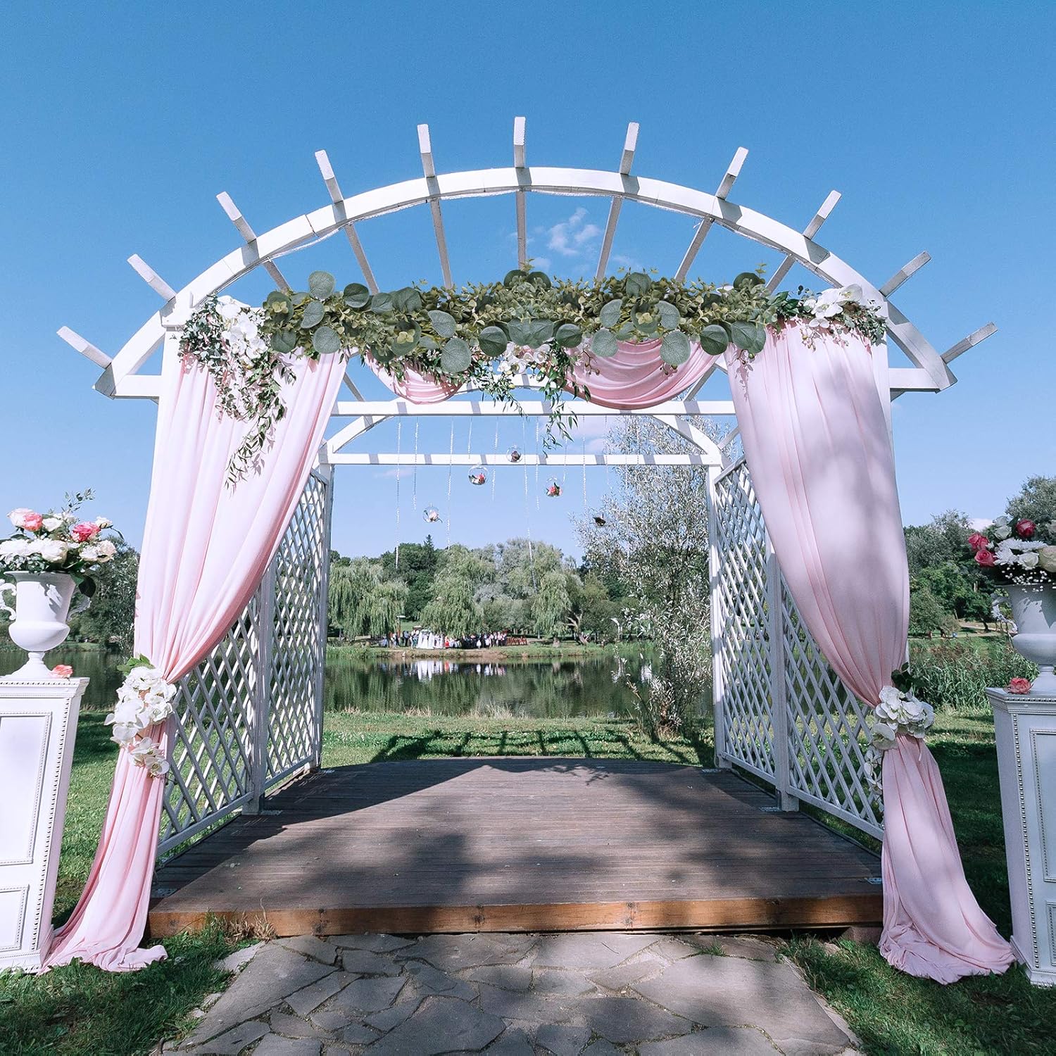 83 Foot Faux Eucalyptus Garland for Weddings and Decorations