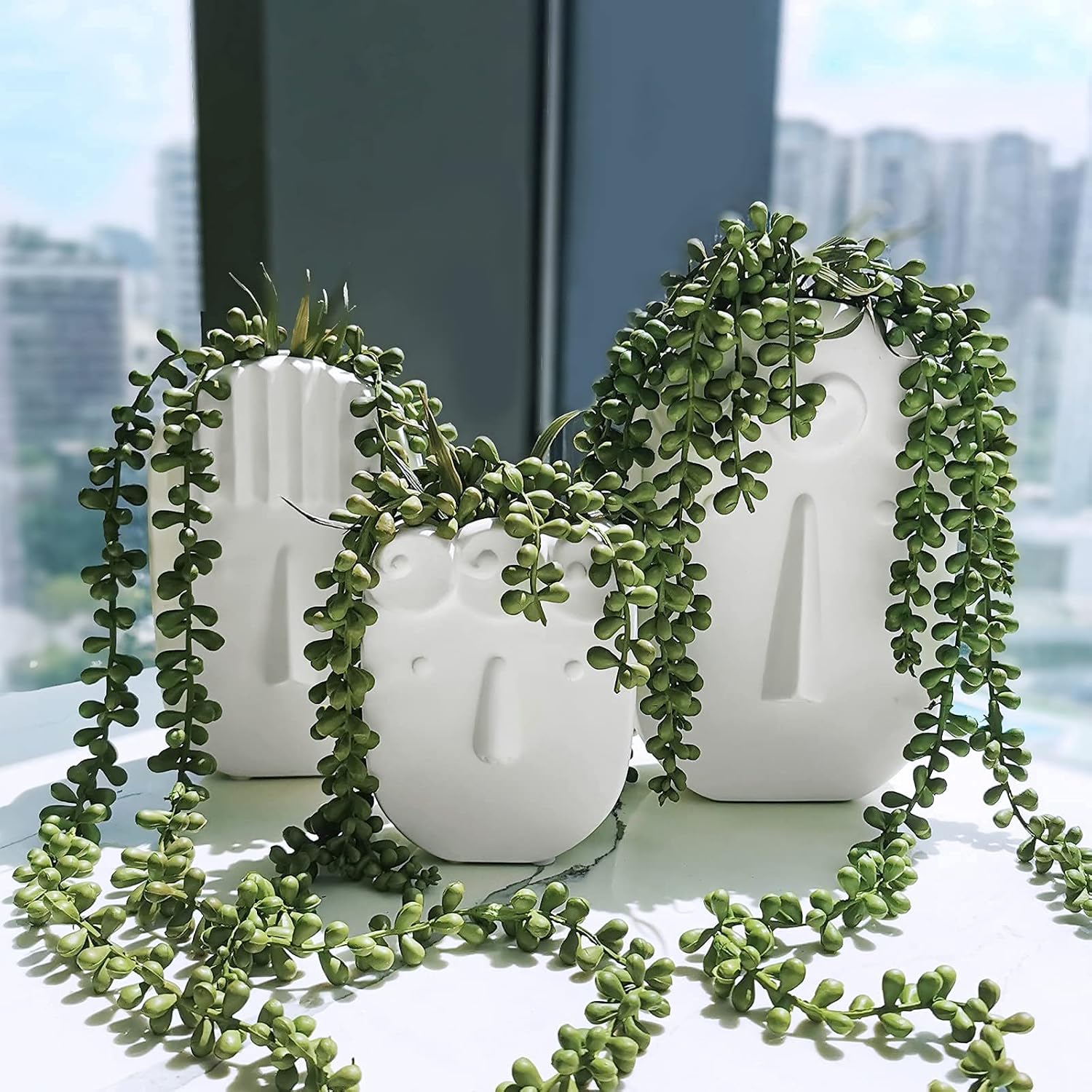 Supla 4 Pcs Artificial Hanging Succulent Decor