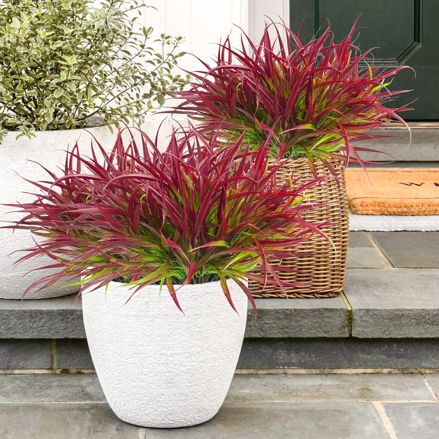 Uieke 6 Bundle Artificial Deep Red Plants