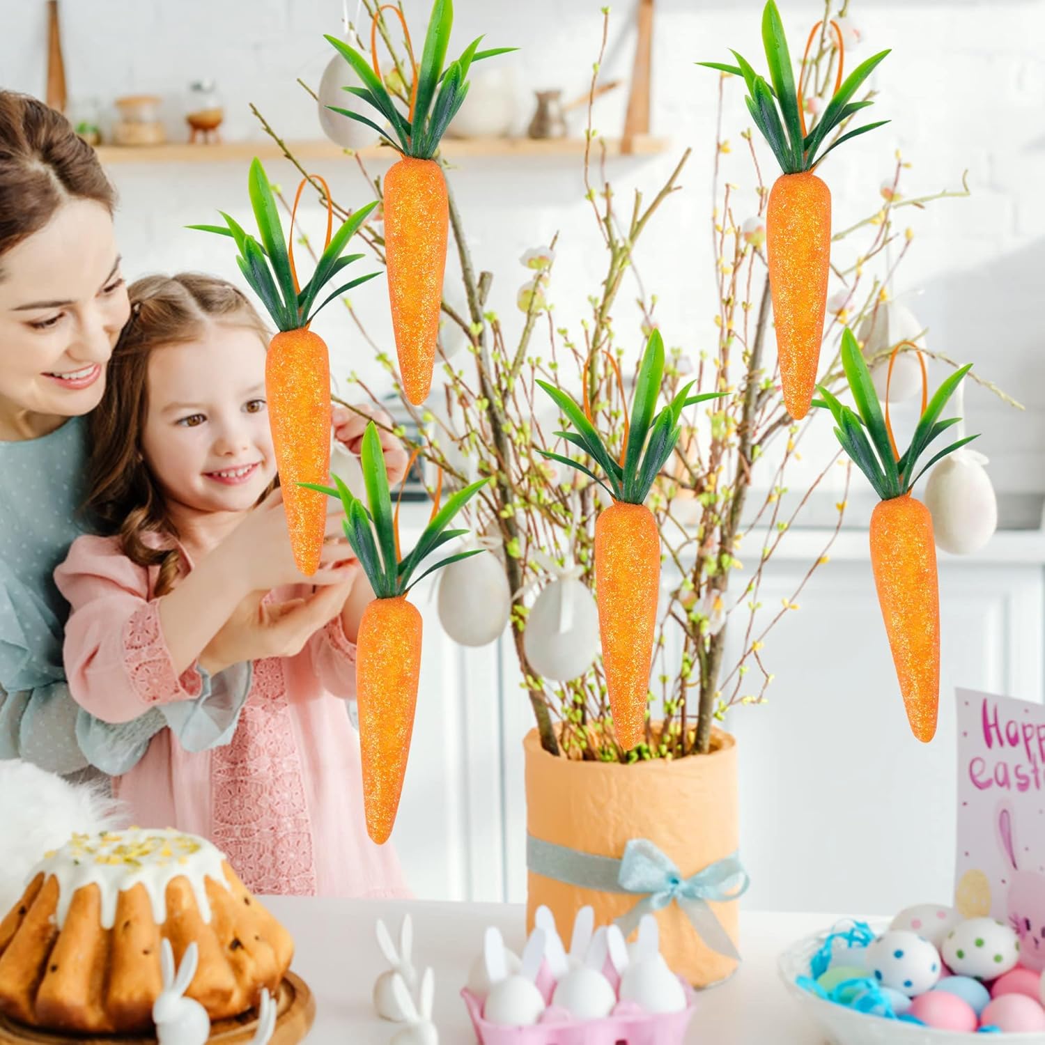 Wehhbtye 5 Inch Realistic Carrot Decorations - 30PCS