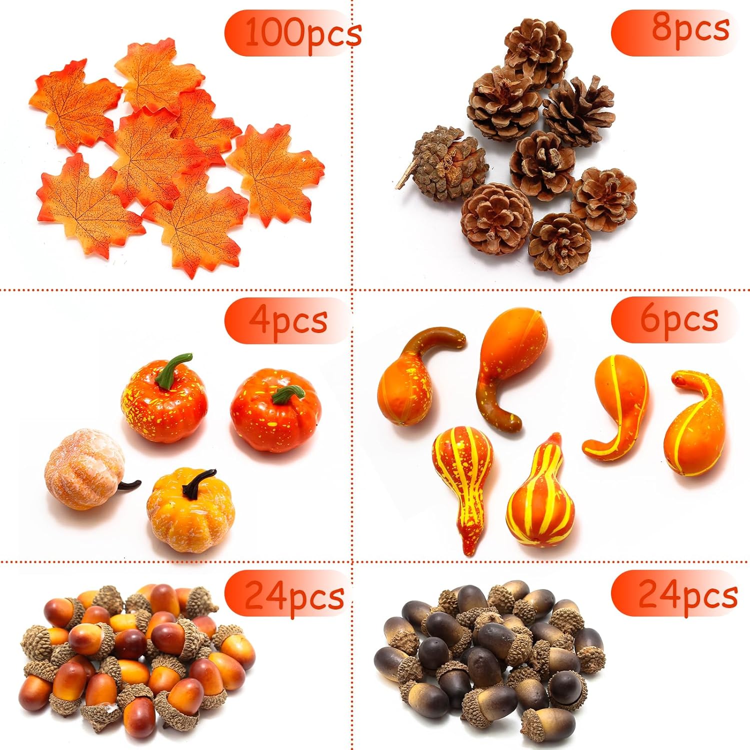 166Pcs Fall Thanksgiving Decor Set