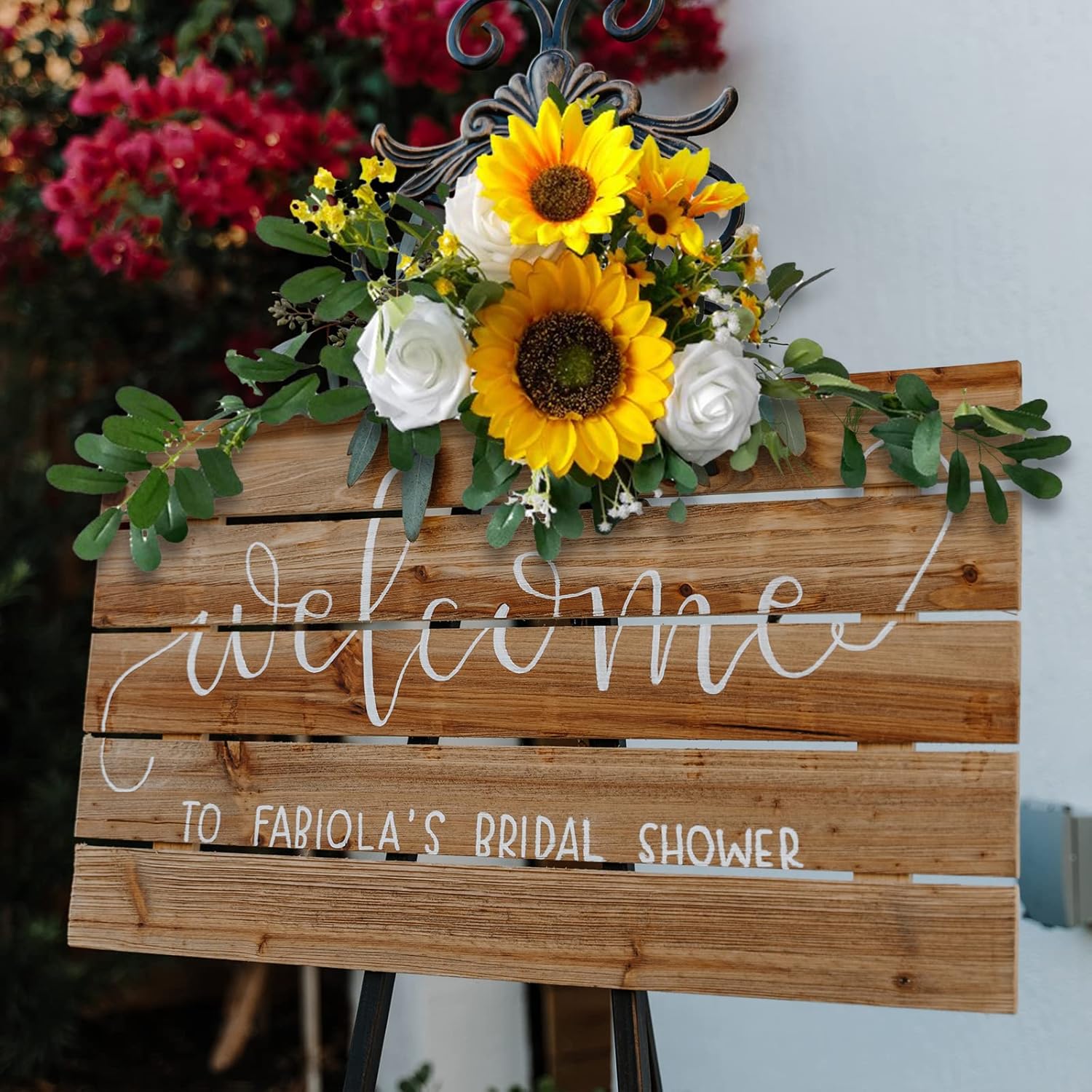 Orange Wedding Rose Artificial Flower Swag for Wedding Arch and Welcome Sign
