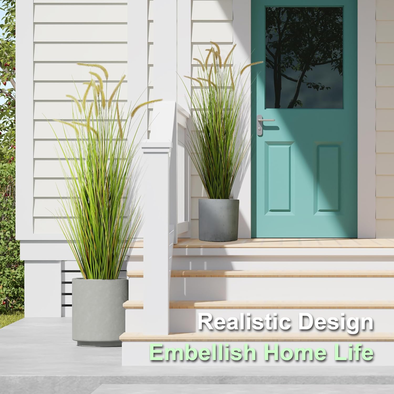 KOL 5ft Artificial Horsetail Reed Grass 2 Pack