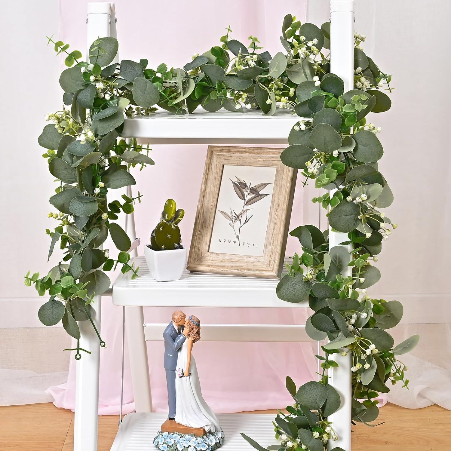 Dolicer 4 Pack 6FT Artificial Eucalyptus Garland
