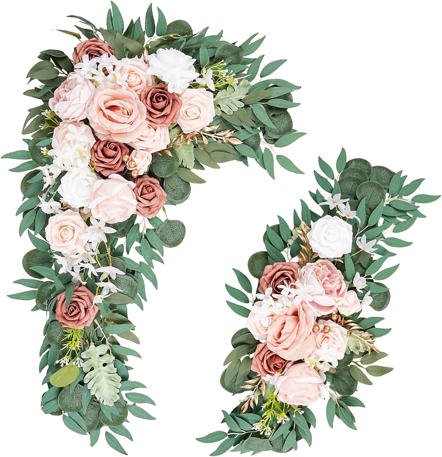 Emivery Dusty Rose Wedding Arch Flowers