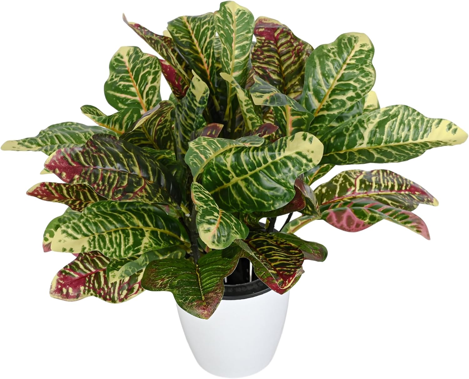 Artificial Croton Plant Leaf Branches 2 Pack