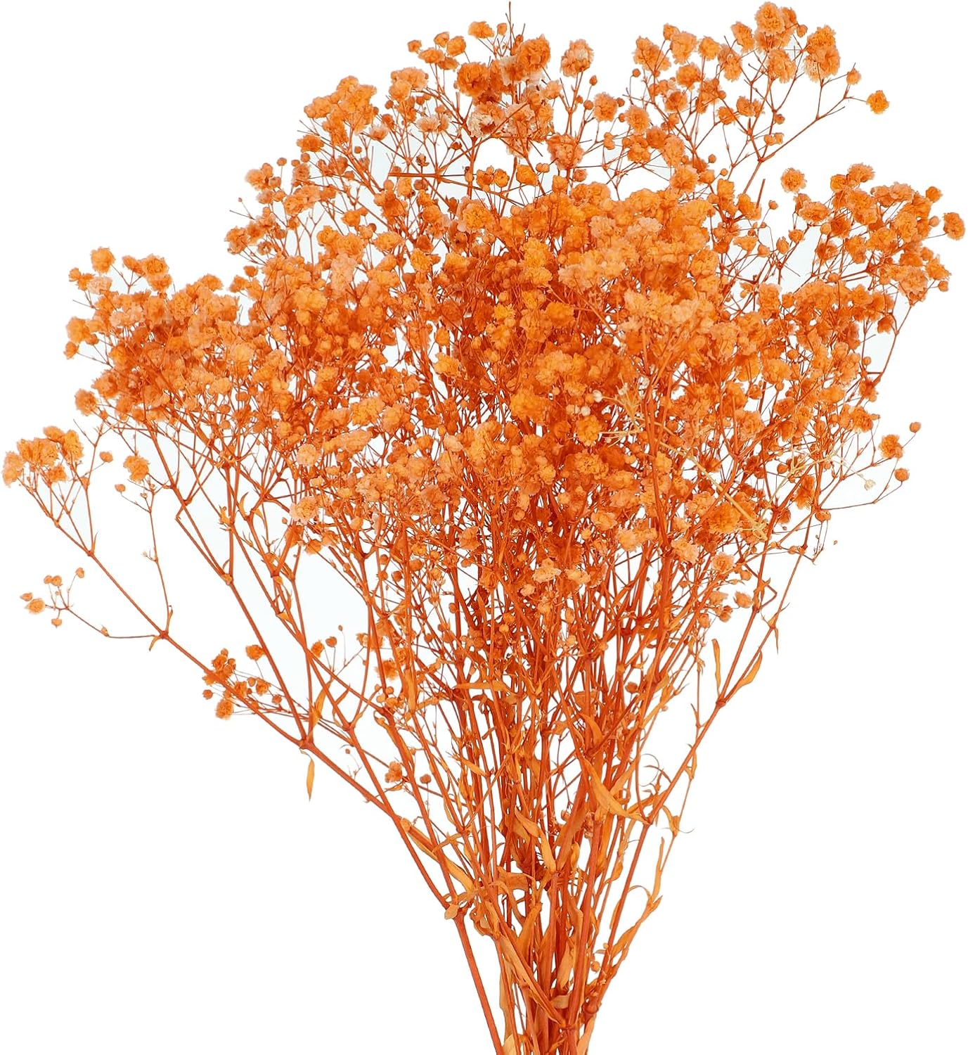 MECCANIXITY Artificial Orange Babys Breath Flowers 12 Inch