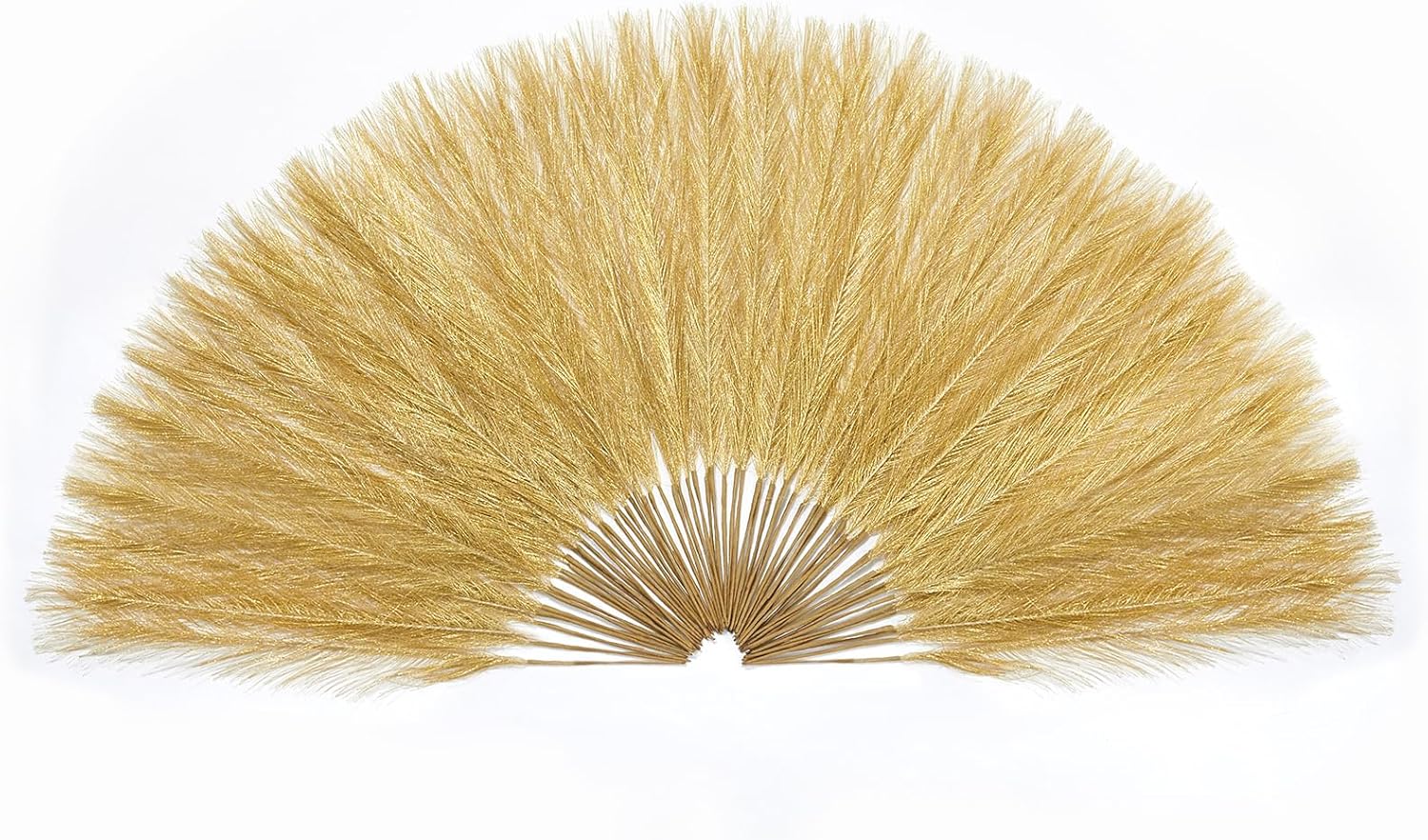 Serwalin 60Pcs Artificial Gold Pampas Grass Decor