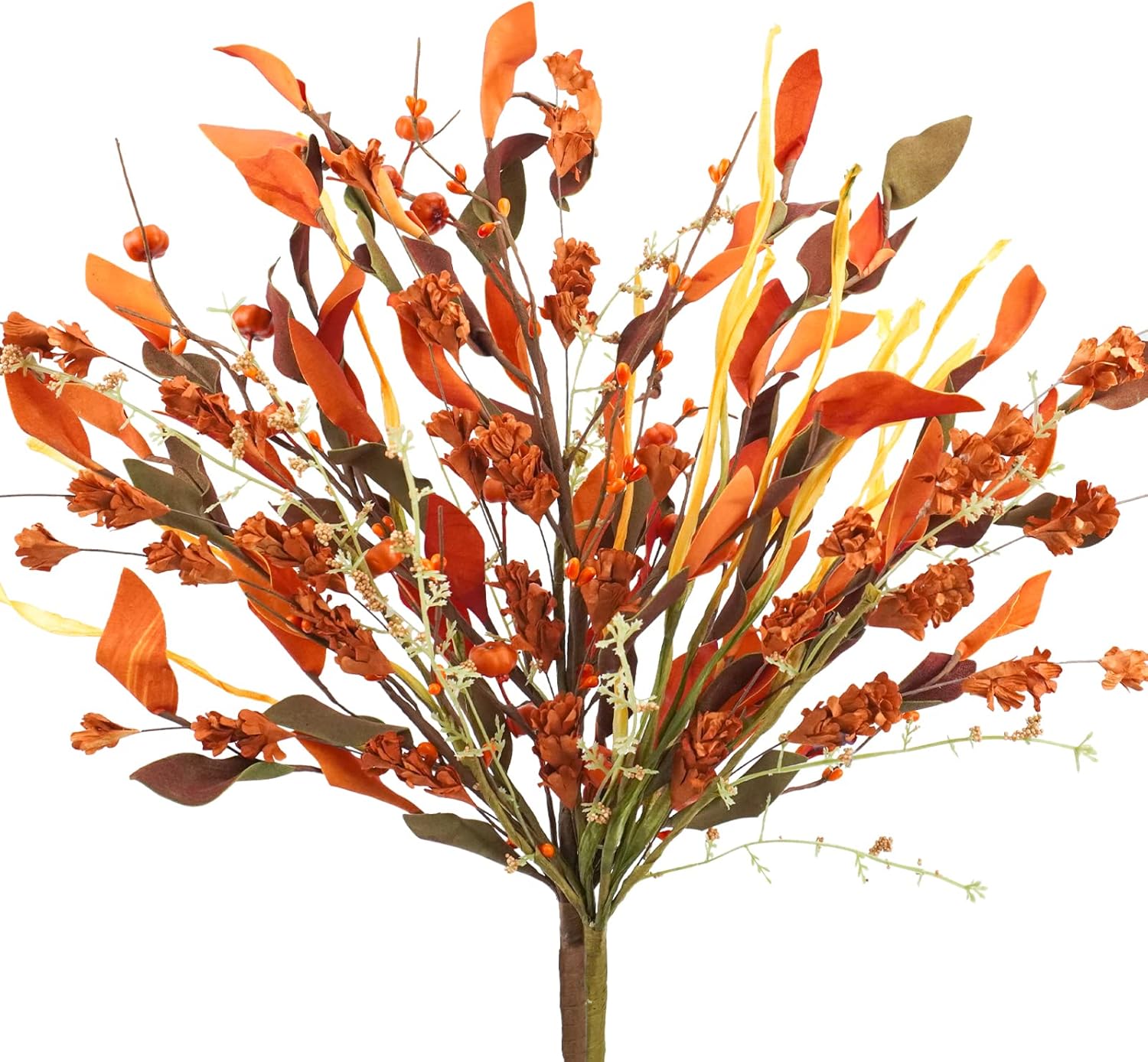 Uieke 2PCS Artificial Fall Flowers with Small Pumpkin
