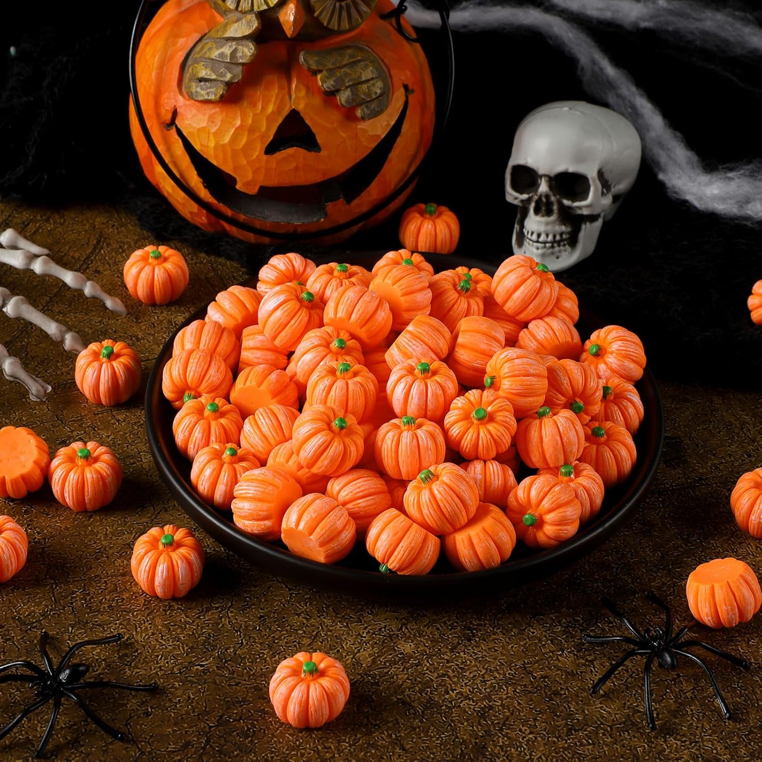 Sasylvia 200 Fall Mini Pumpkins Decorations Orange