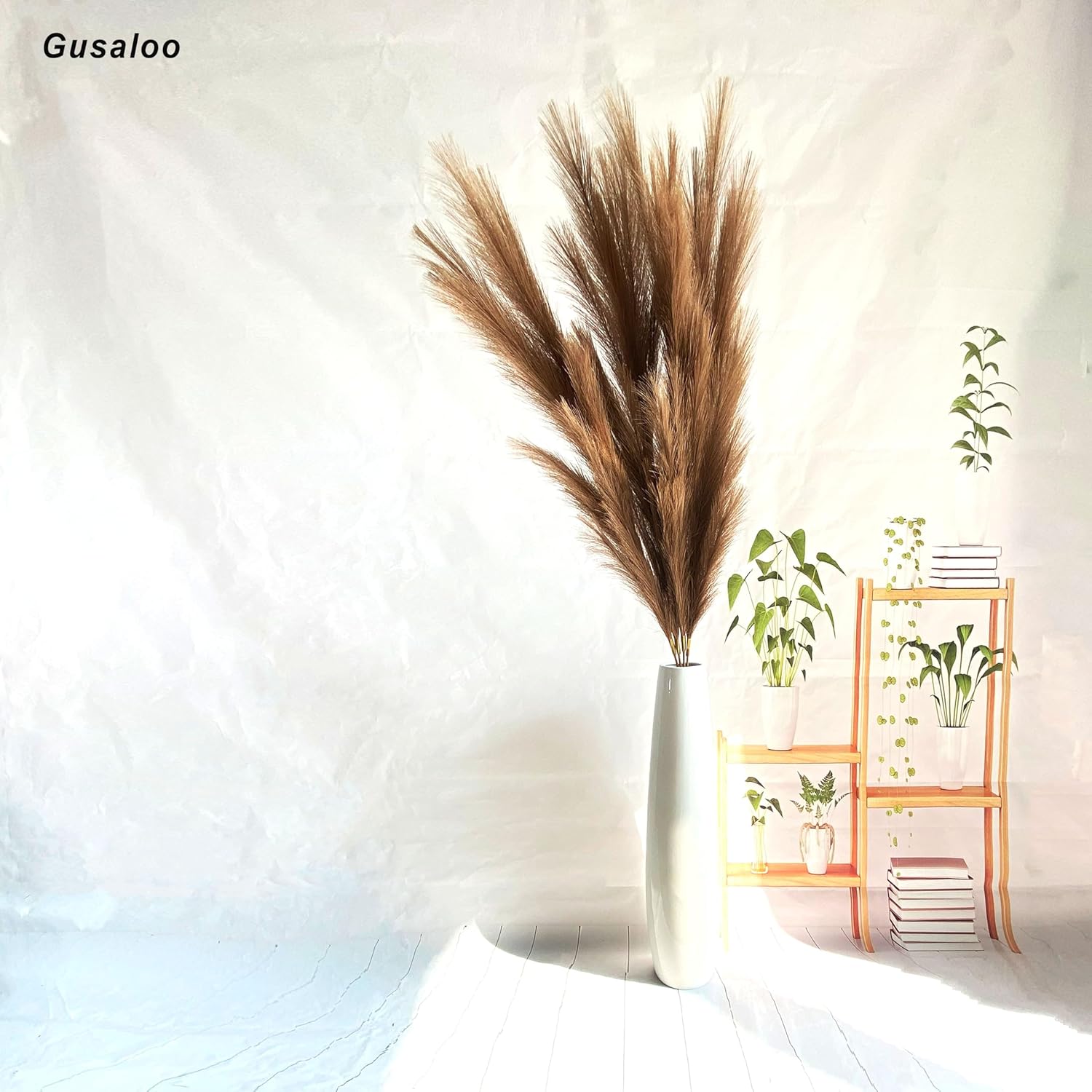 6 Pcs Artificial Pampas Grass 47 Inch Tall Boho Decor