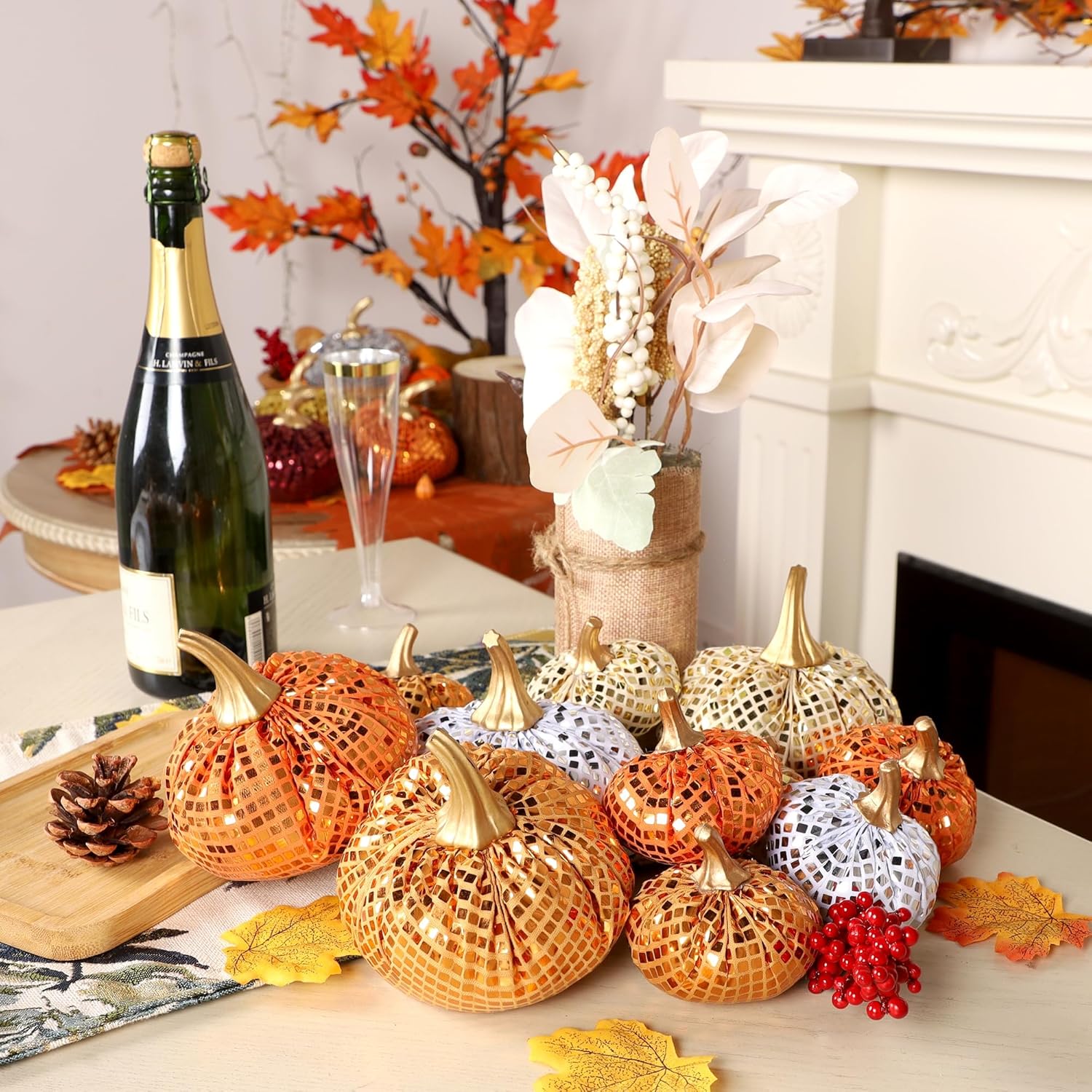 FORUP 12 Pcs Thanksgiving Pumpkin Set