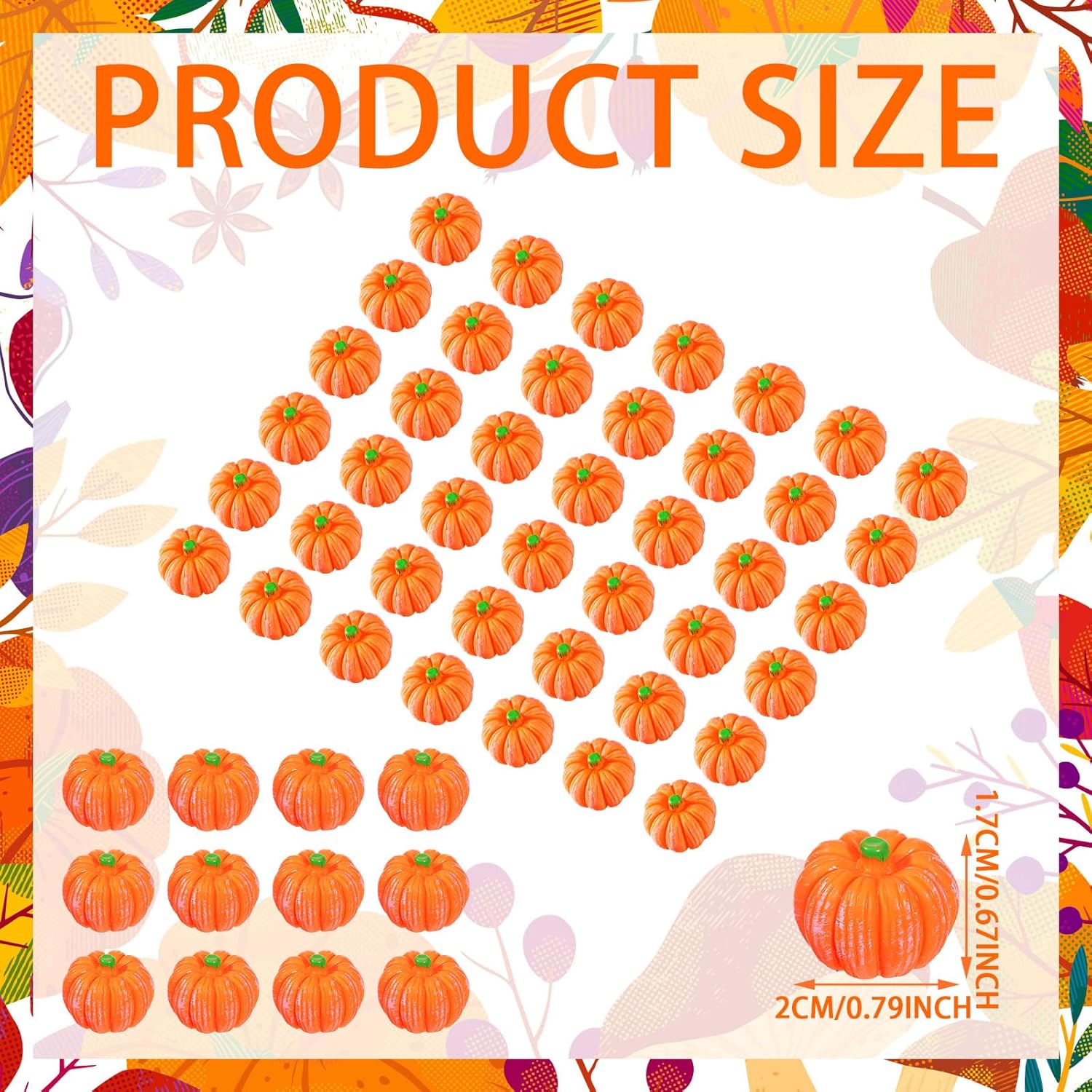Sasylvia 200 Fall Mini Pumpkins Decorations Orange
