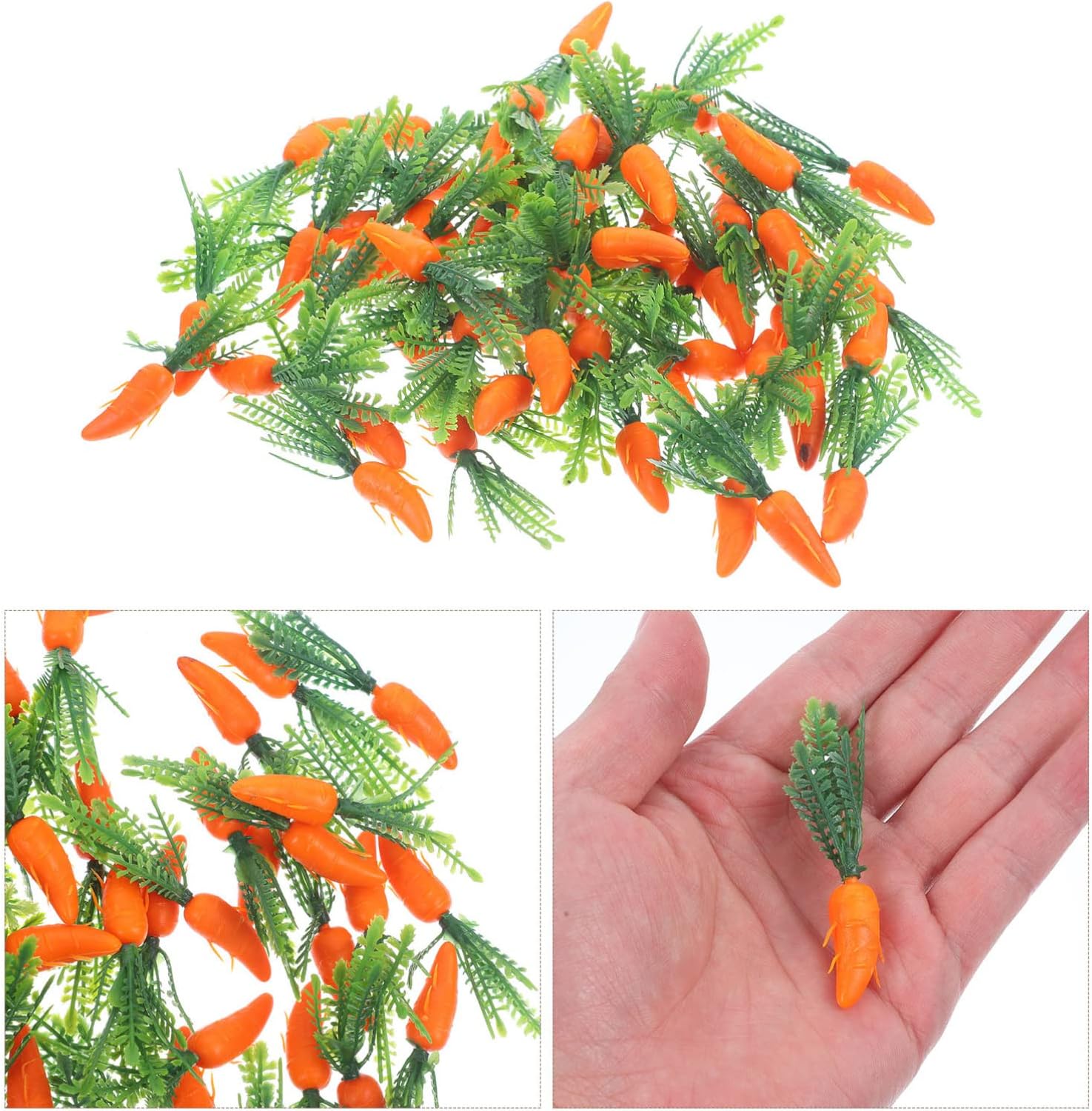 GLEAVI 180pcs Artificial Carrots for Decorations