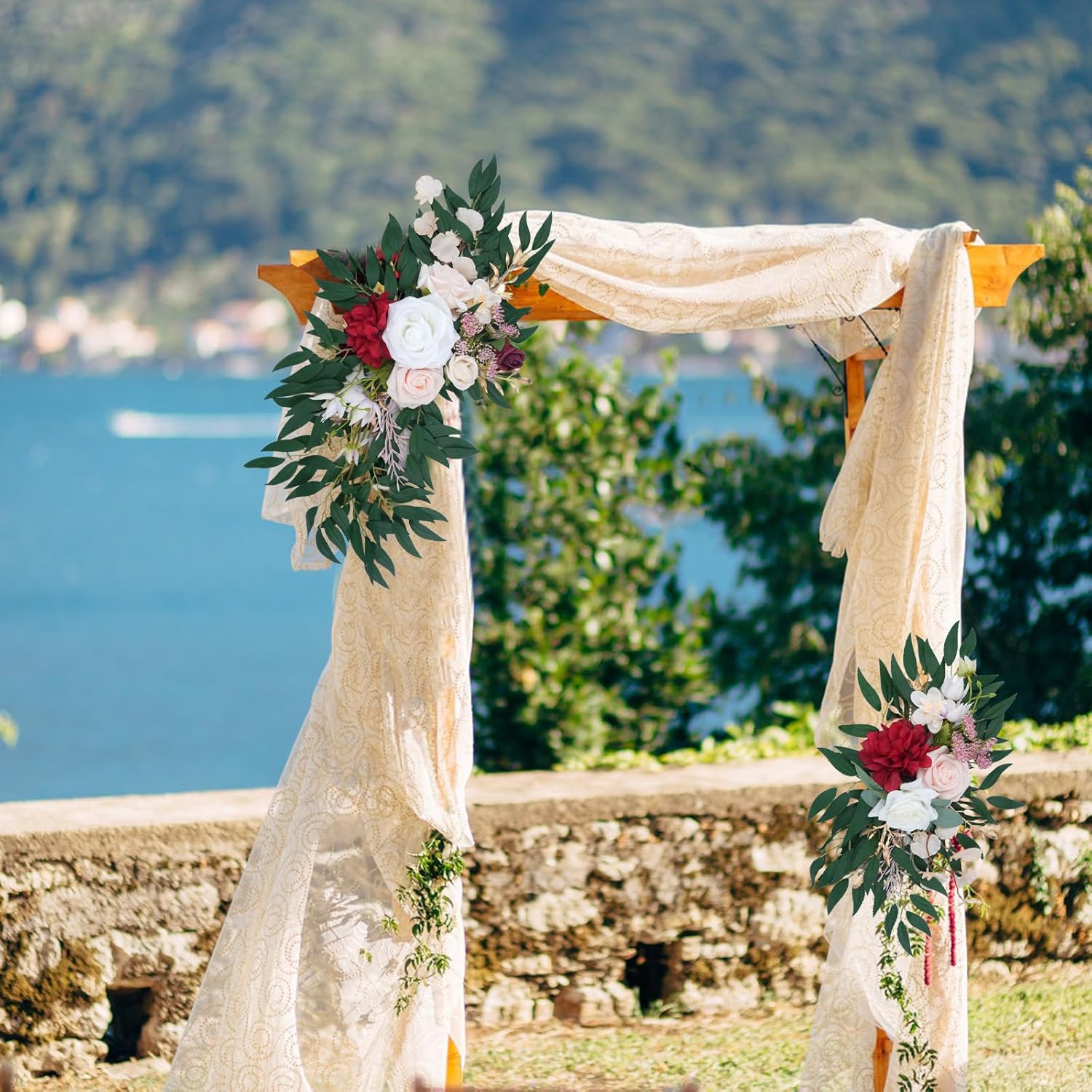 Zythrem Artificial Flower Swags Wedding Decor Arch