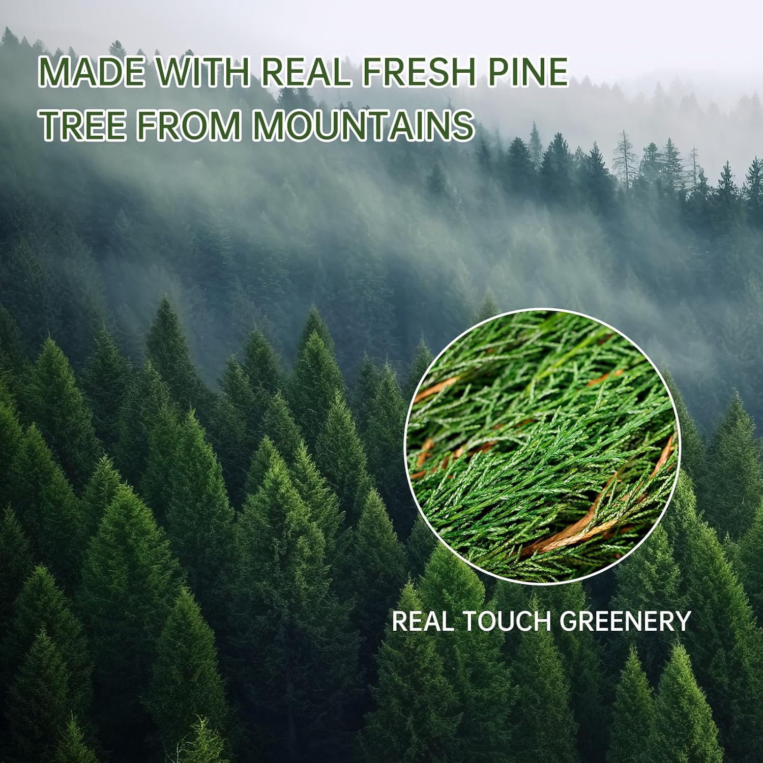 Preserved Real Pine Leaves Branches 17 for Christmas Decor