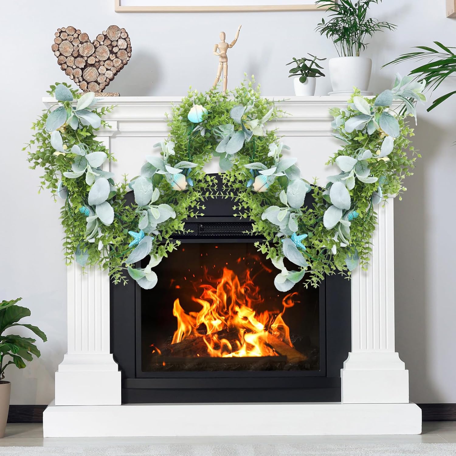 6 Ft Seashell Garland for Summer Decor