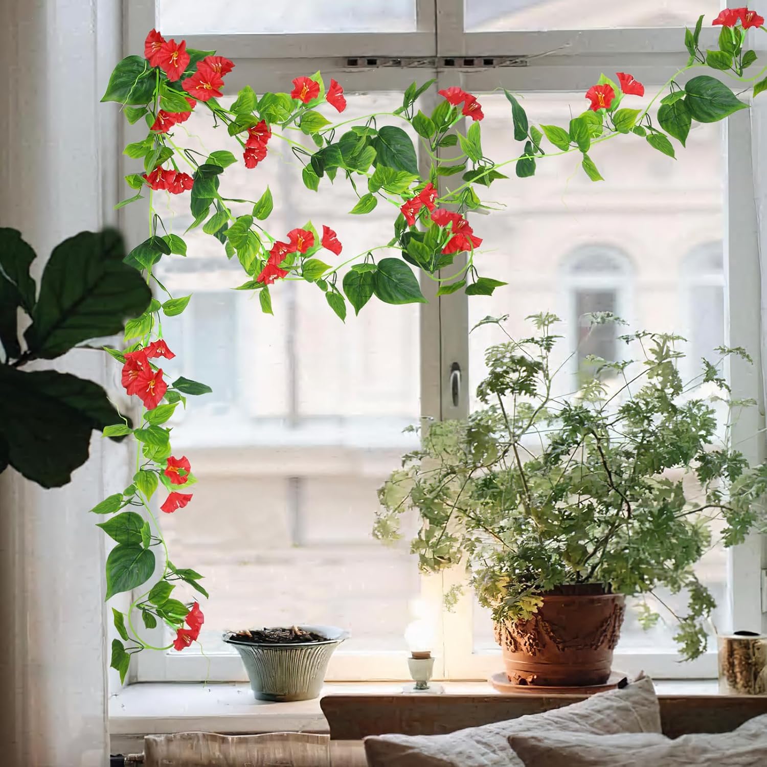 CISDUEO 2 Pcs Artificial Vines for Outdoor Decor