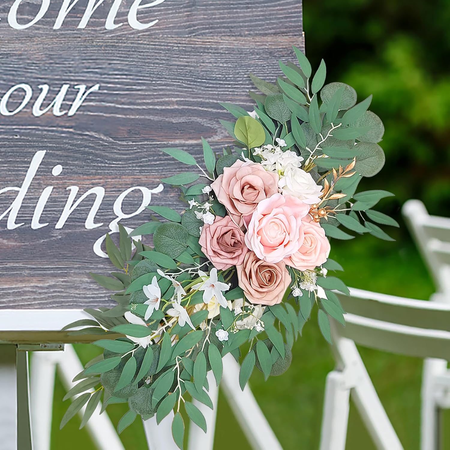 Dusty Rose Artificial Flower Swag Wedding Arch Decor