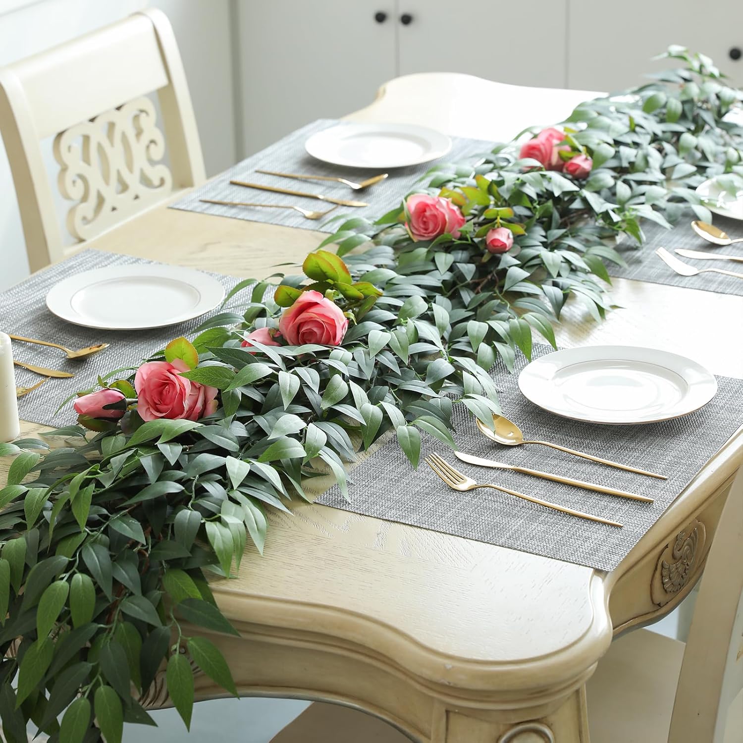 3 Strands Italian Ruscus Artificial Vines Garland 39 Inches