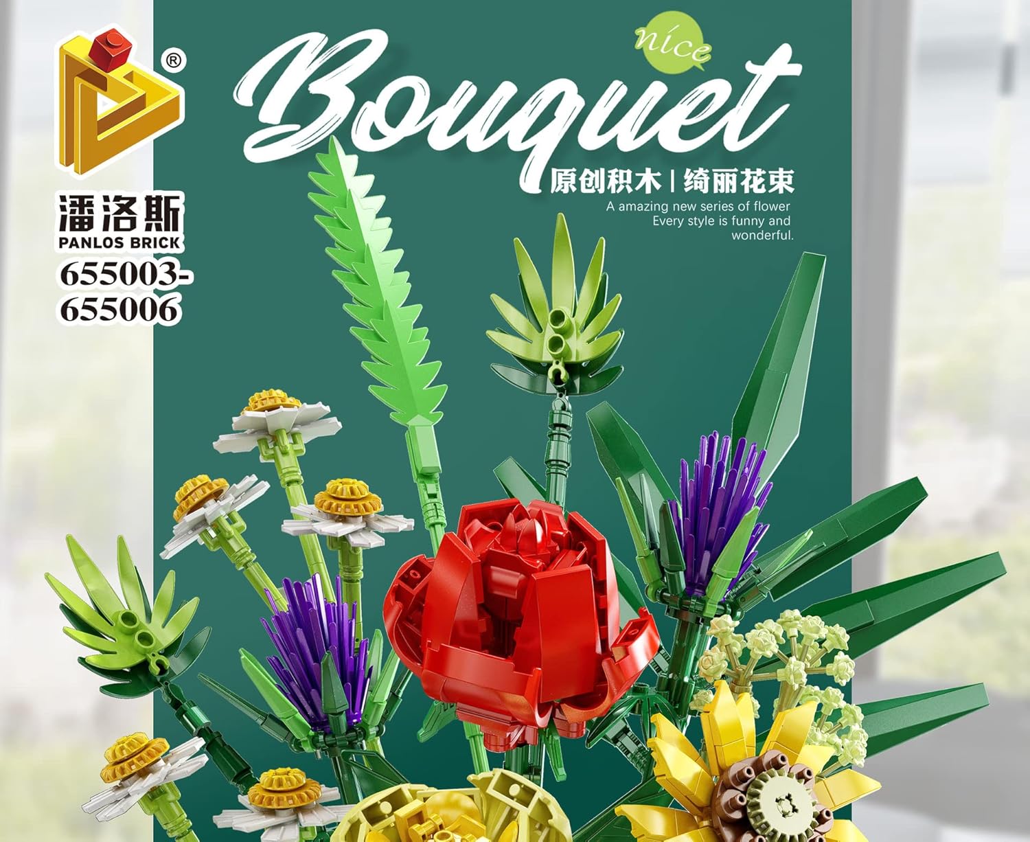 Home Decor Artificial Flowers Bouquet Building Set