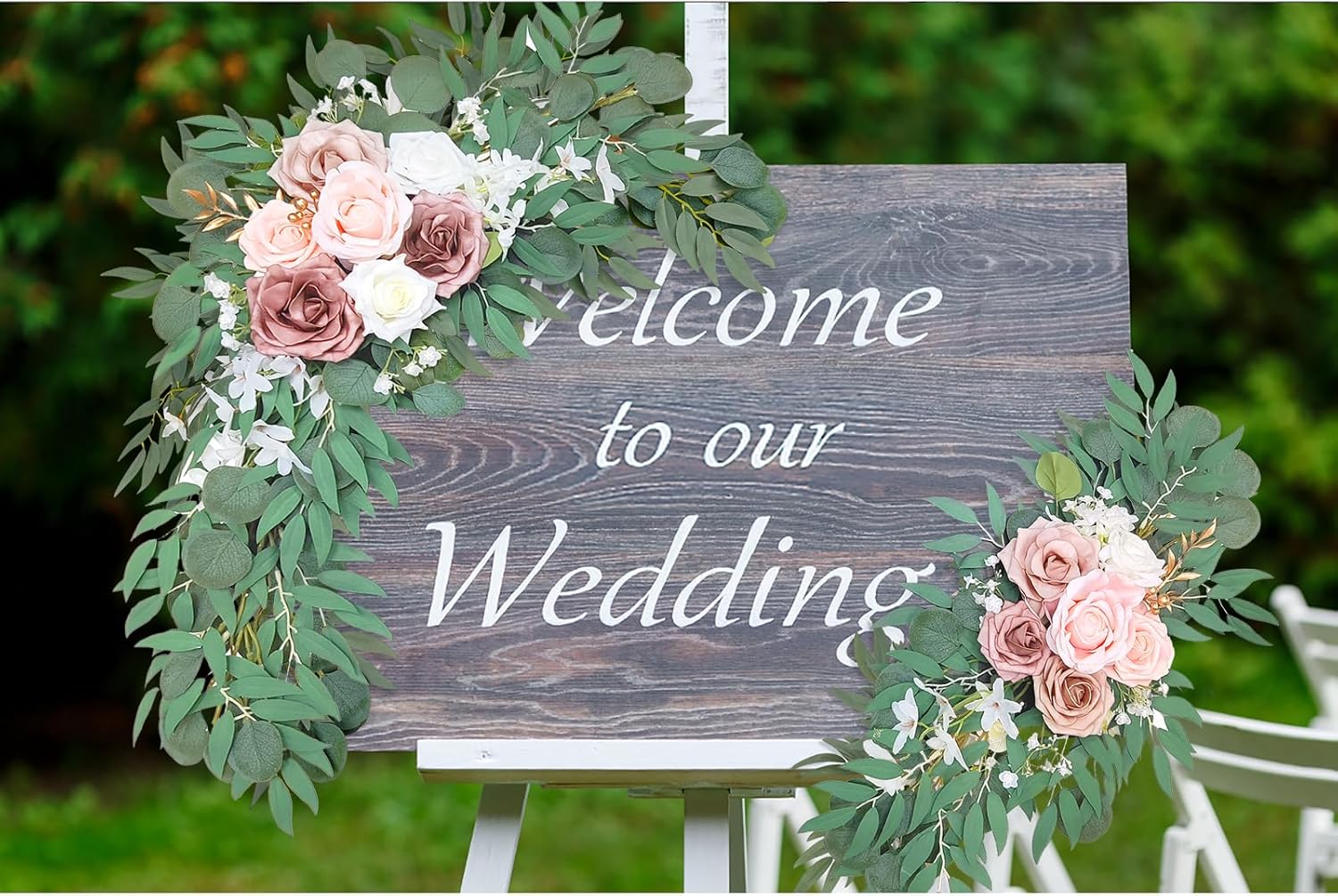 Dusty Rose Artificial Flower Swag Wedding Arch Decor